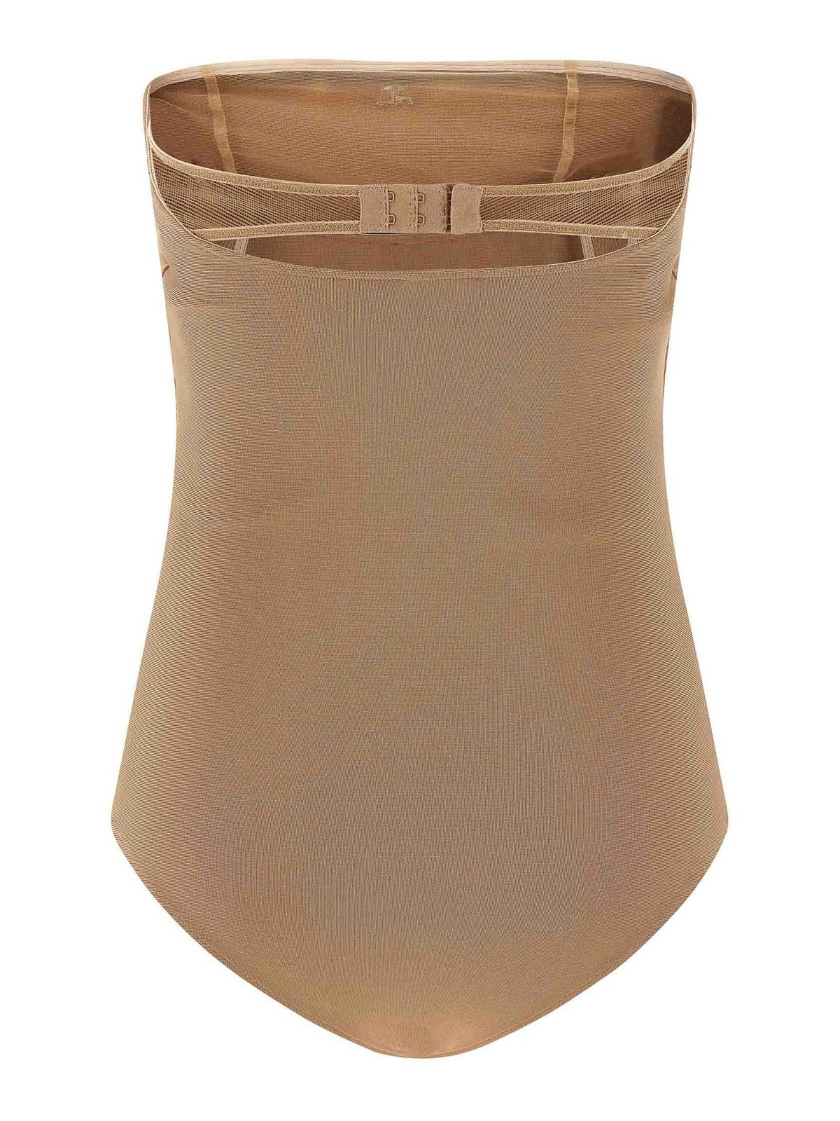 Courrèges Courreges Women Lingerie Bustier Bodysuit In Brown