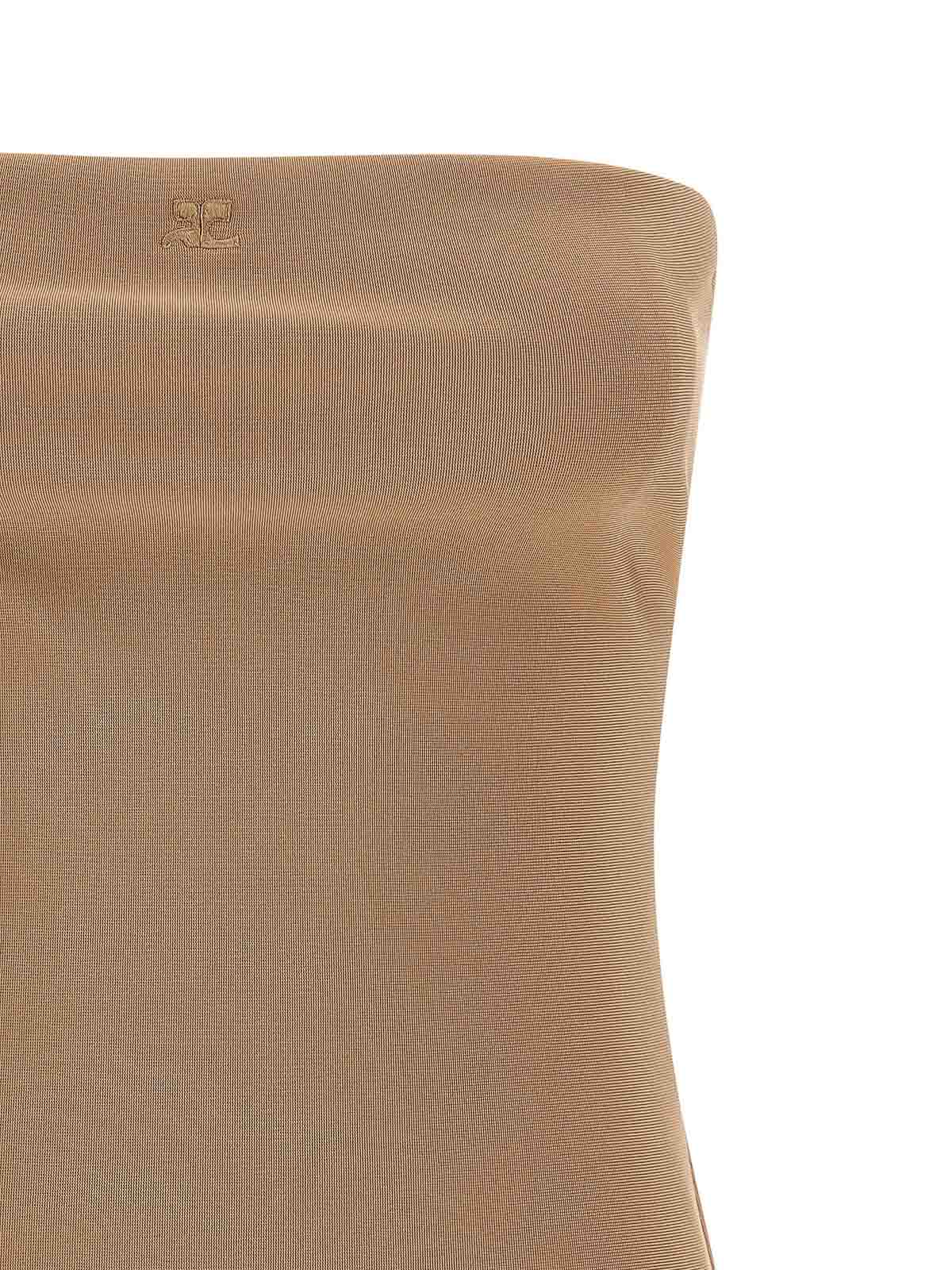 Courrèges Courreges Women Lingerie Bustier Bodysuit In Brown