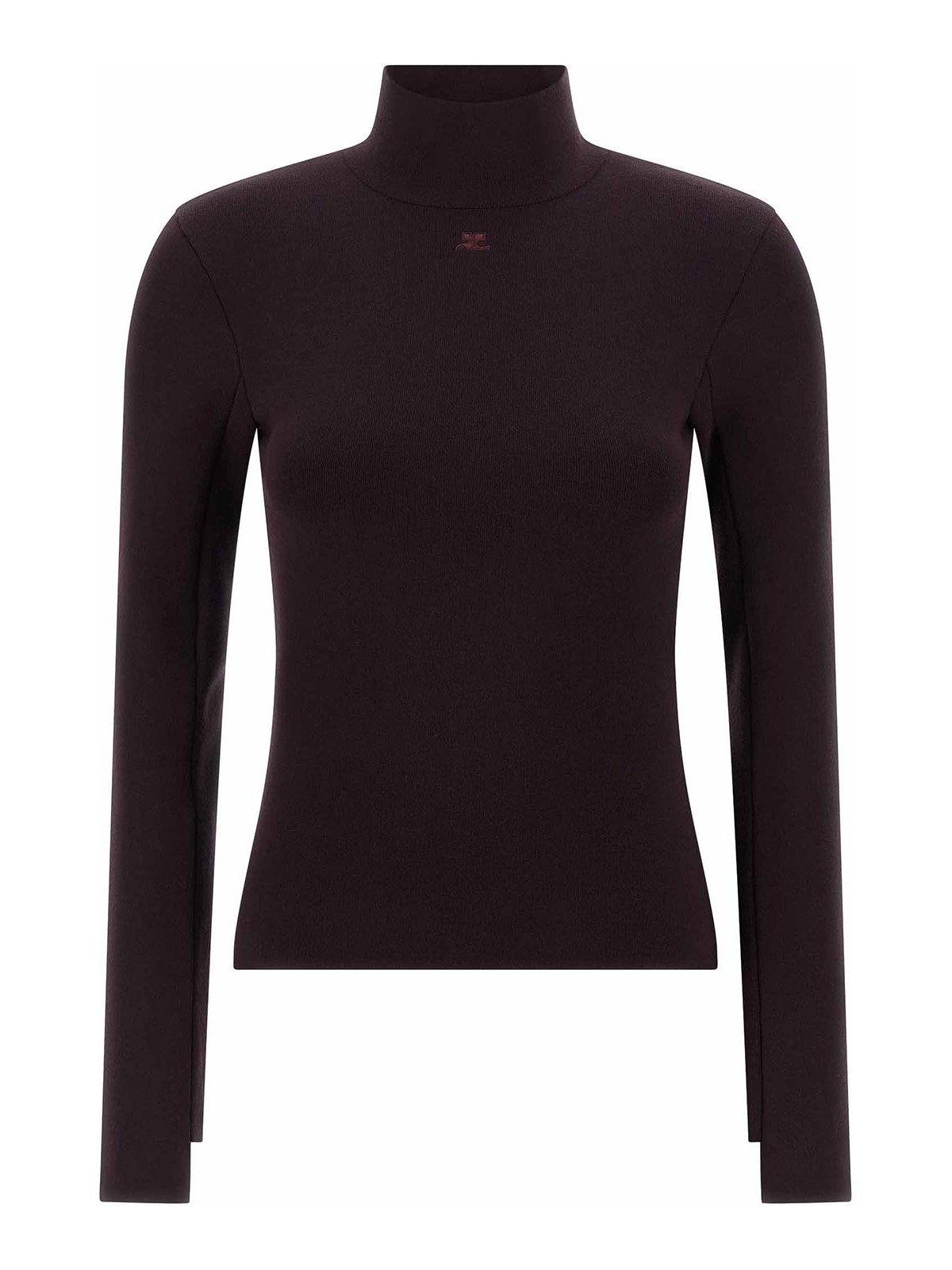 Courrèges Courreges Women Interlock Viscose Sweater In Burgundy