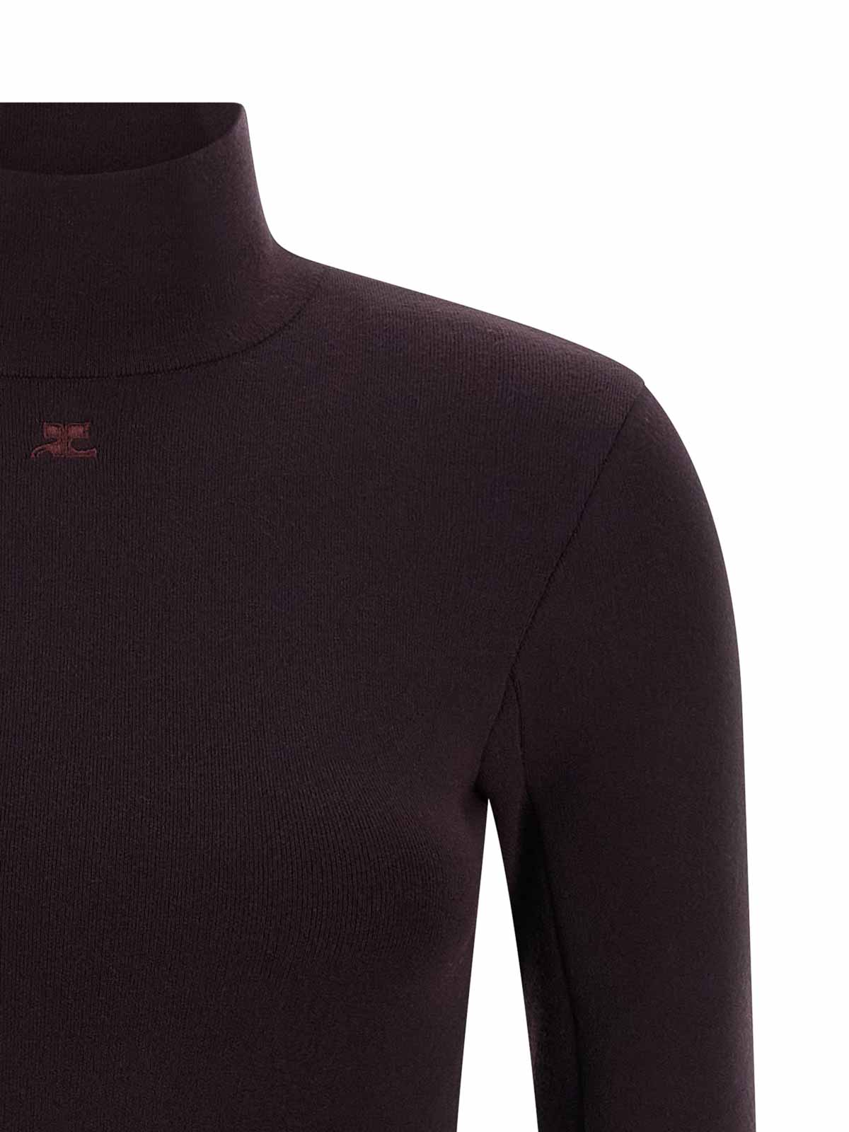 Courrèges Courreges Women Interlock Viscose Sweater In Burgundy