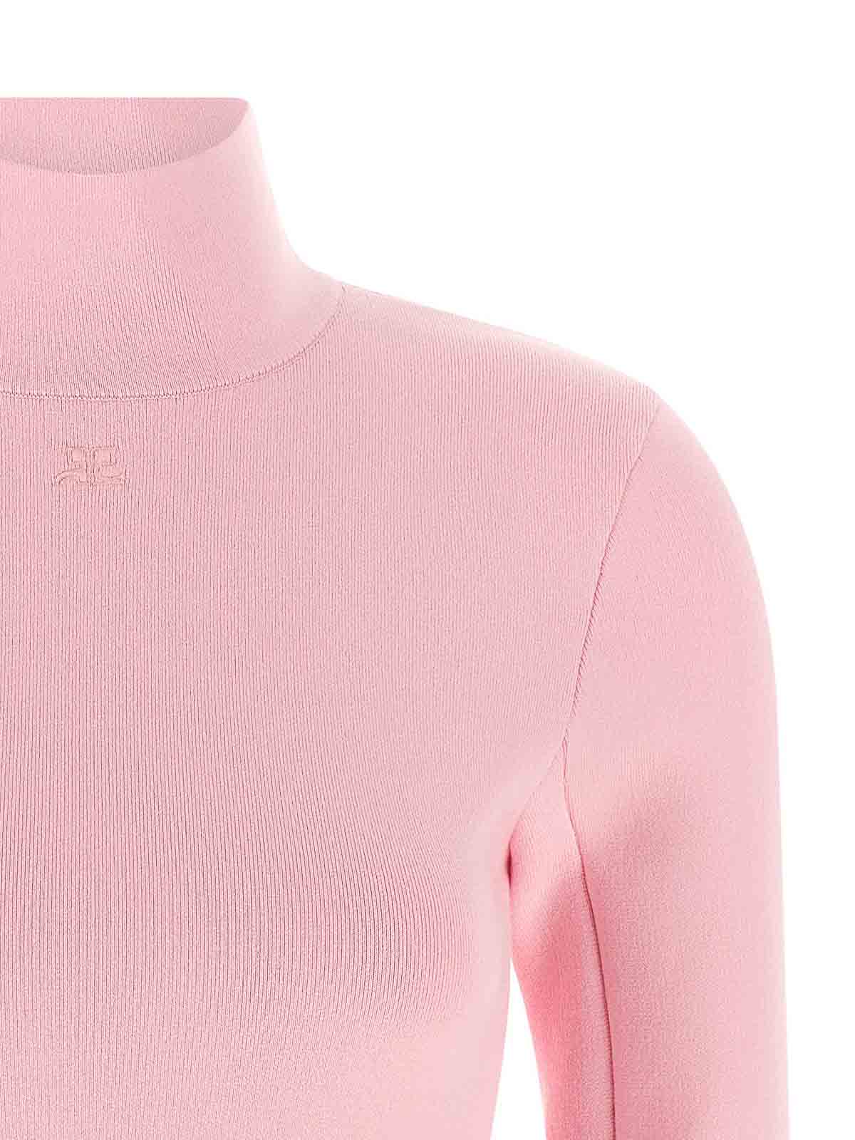 Courrèges Courreges Women Interlock Viscose Sweater In Pink