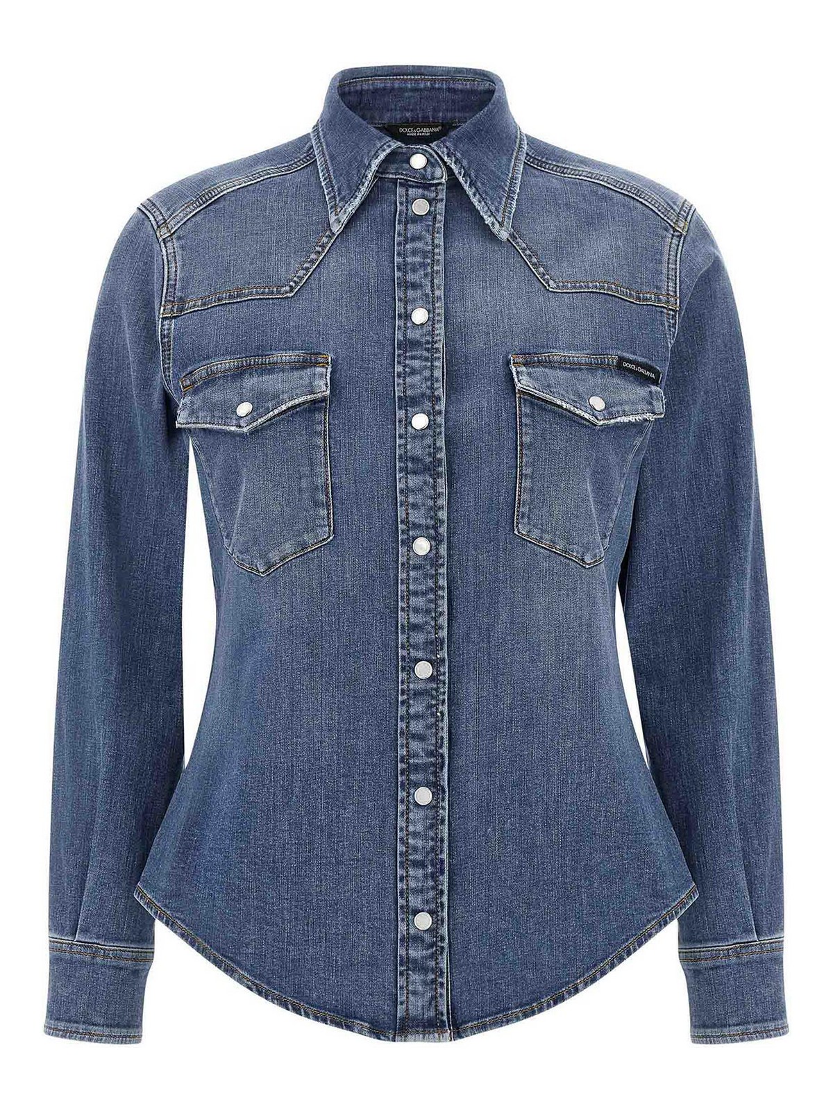 Dolce & Gabbana Denim Shirt In Blue
