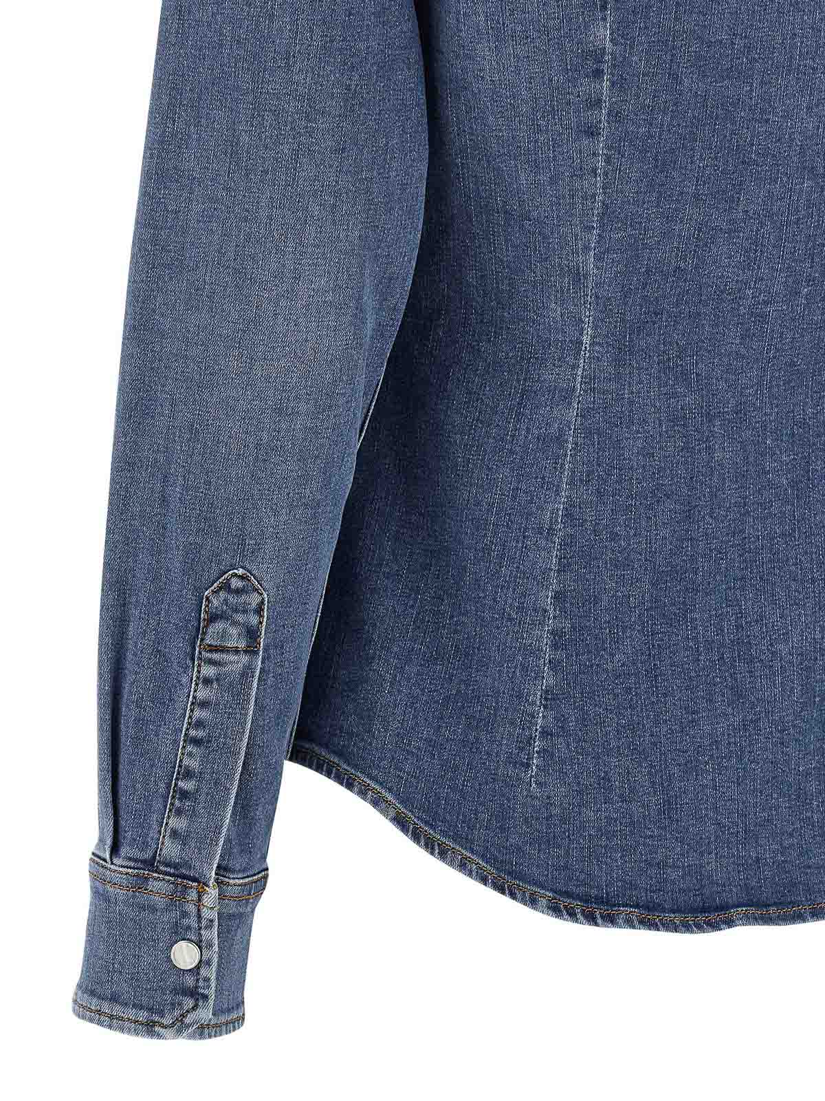 Dolce & Gabbana Used-effect Cotton Denim Shirt In Blue