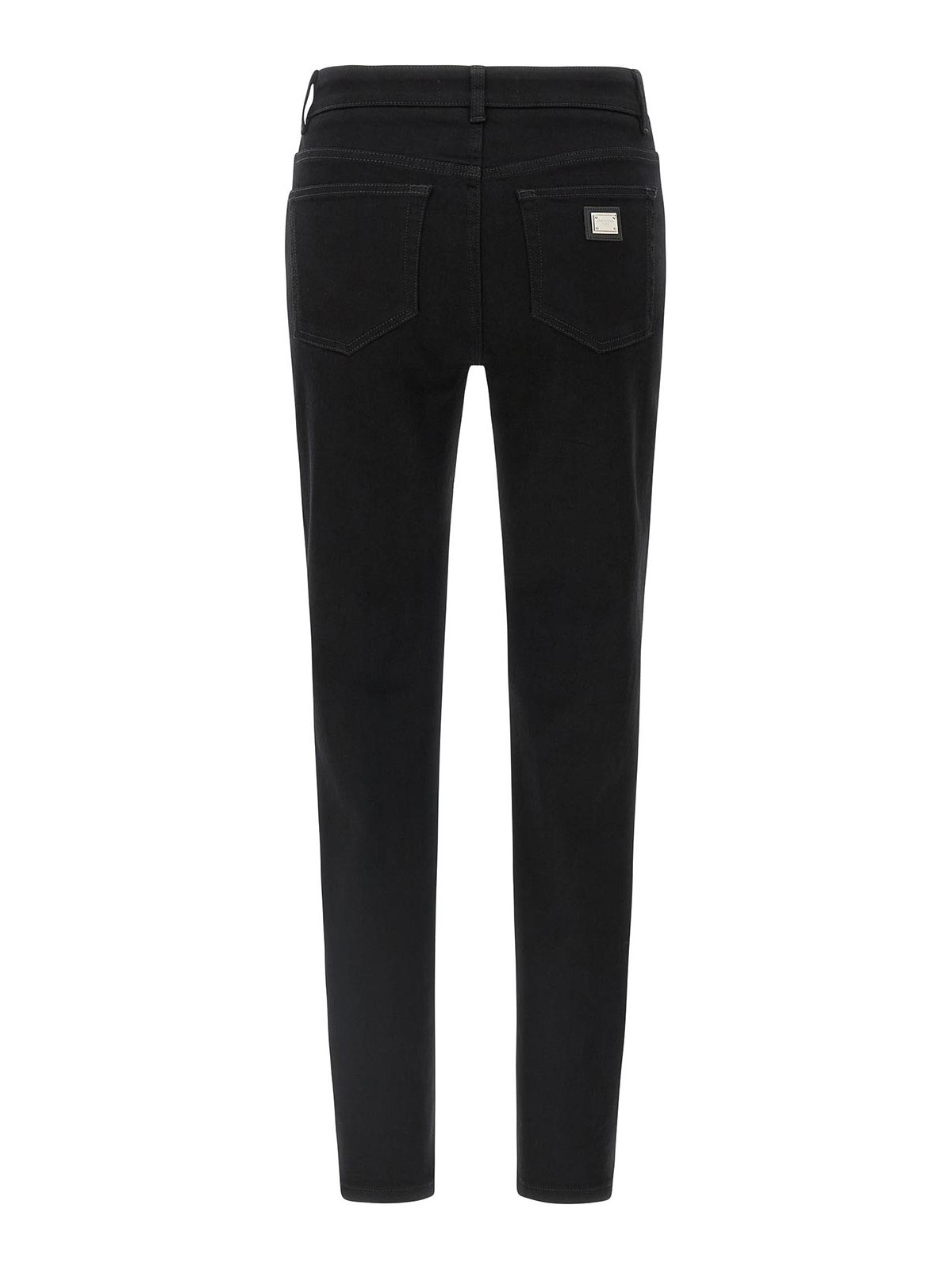 Dolce & Gabbana Fitted Pants With Back Pocket And Belt Loops In Black