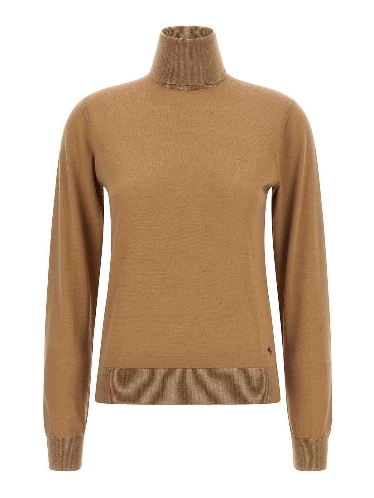 Dolce & Gabbana Cashmere Turtleneck Sweater Sweaters And Cardigans Beige In Brown