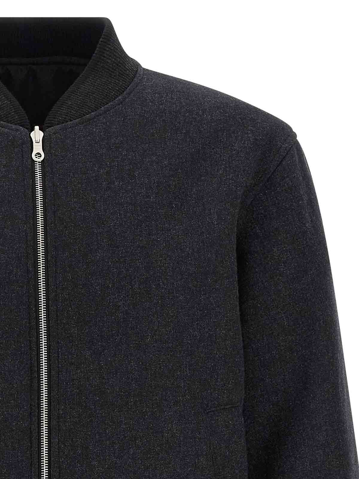 Dries Van Noten Volker Reversible Bomber Jacket In Black