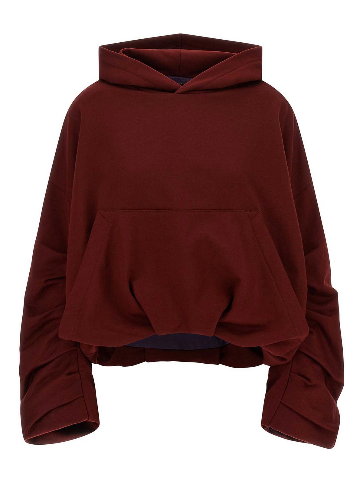 Dries Van Noten Long-sleeved Hooded Sweatshirt In Red