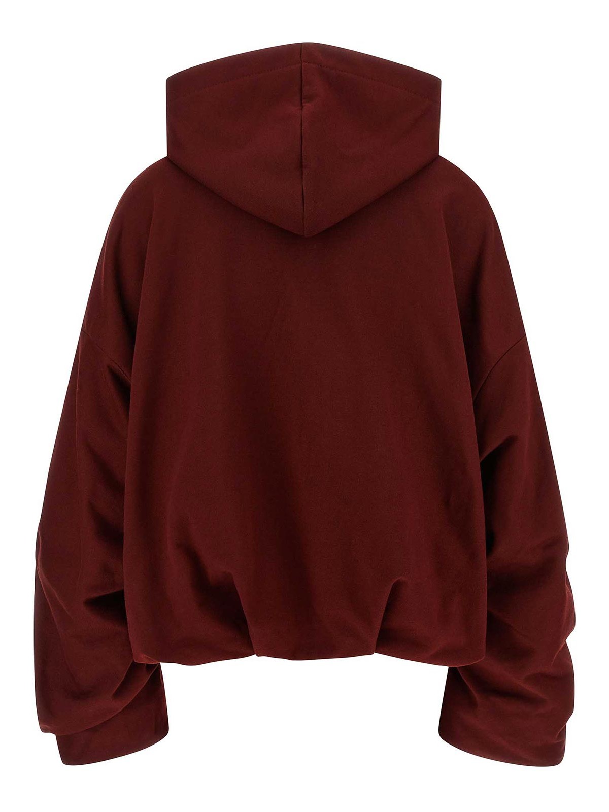 Dries Van Noten Long-sleeved Hooded Sweatshirt In Red