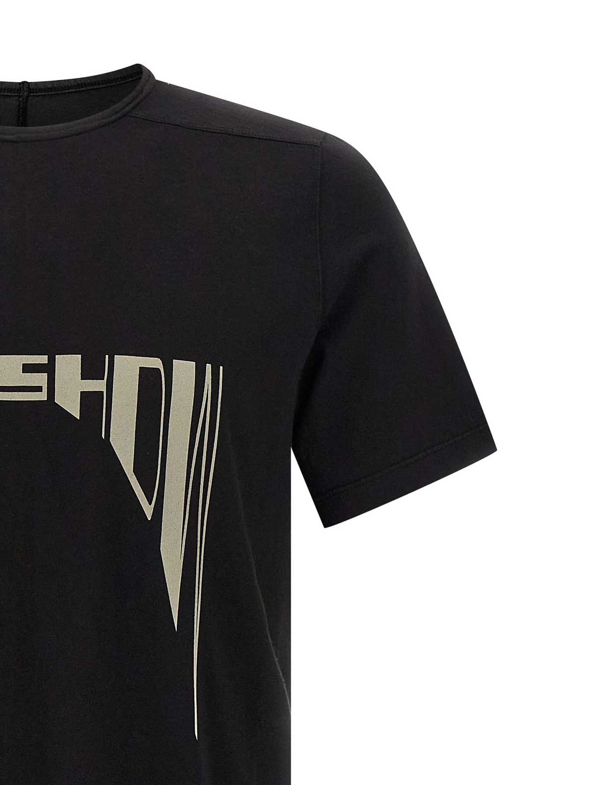 Drkshdw Black Cotton Level T T-shirt In Black