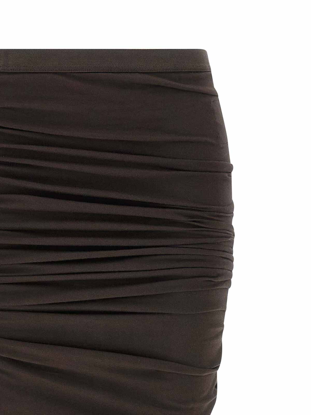 Drkshdw Soft Edfu Skirt In Brown
