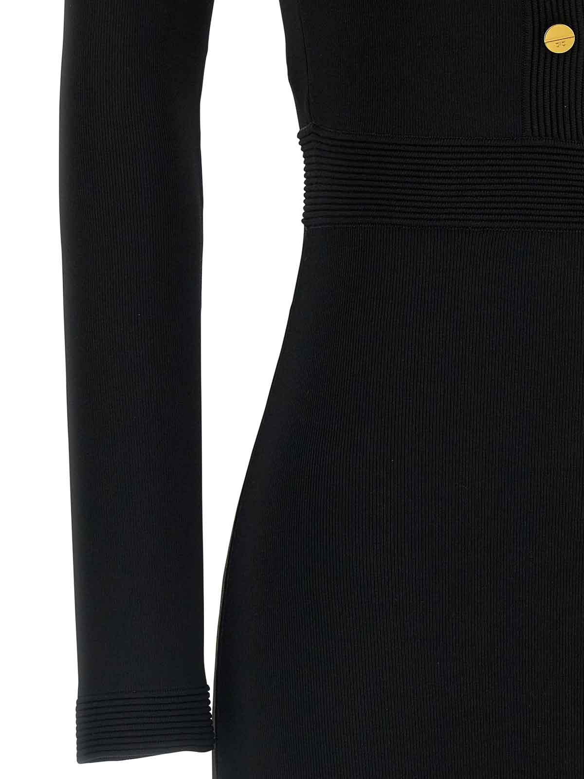 Elisabetta Franchi Open-back Maxi Dress In Black