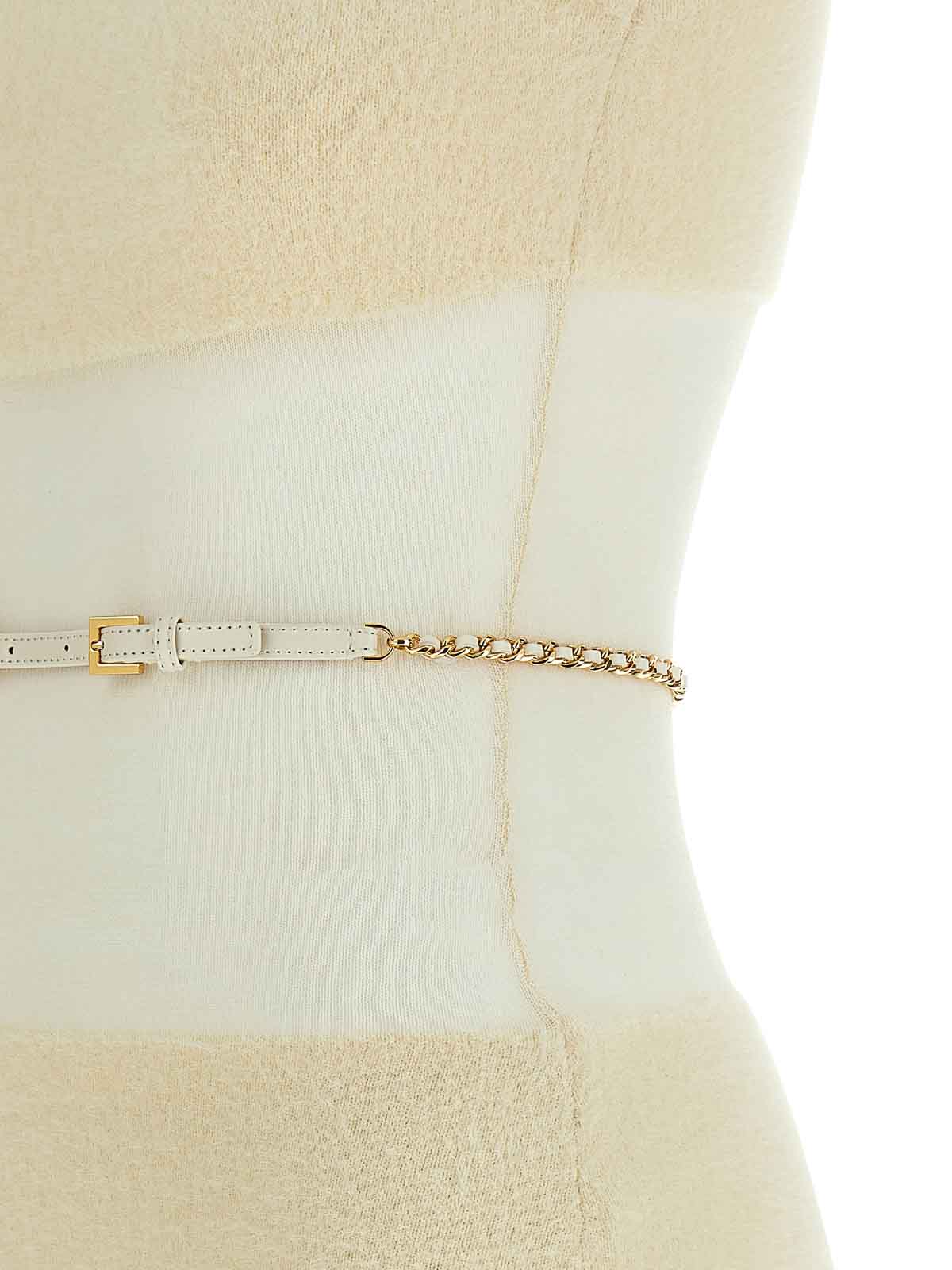 Elisabetta Franchi Turtleneck Sleeveless Dress Open Back In White