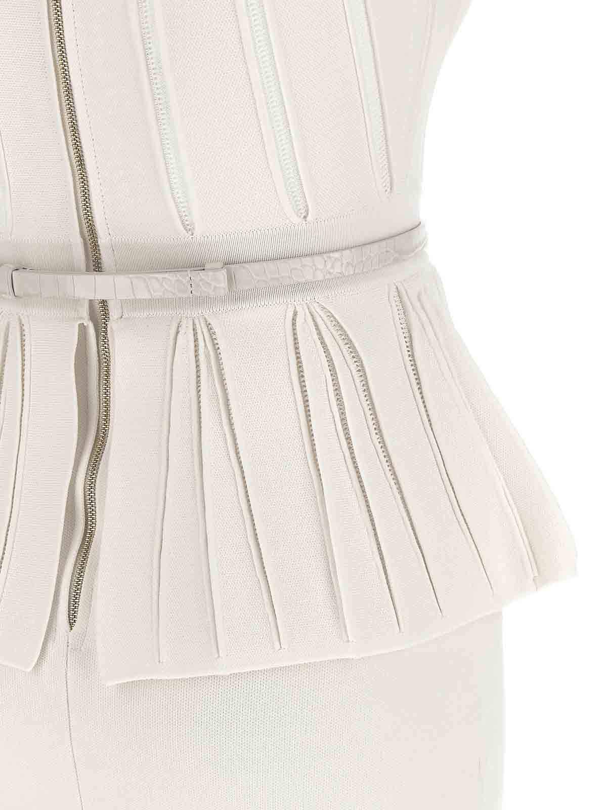 Elisabetta Franchi Red Carpet Eyelet-embellished Maxi Dress In White
