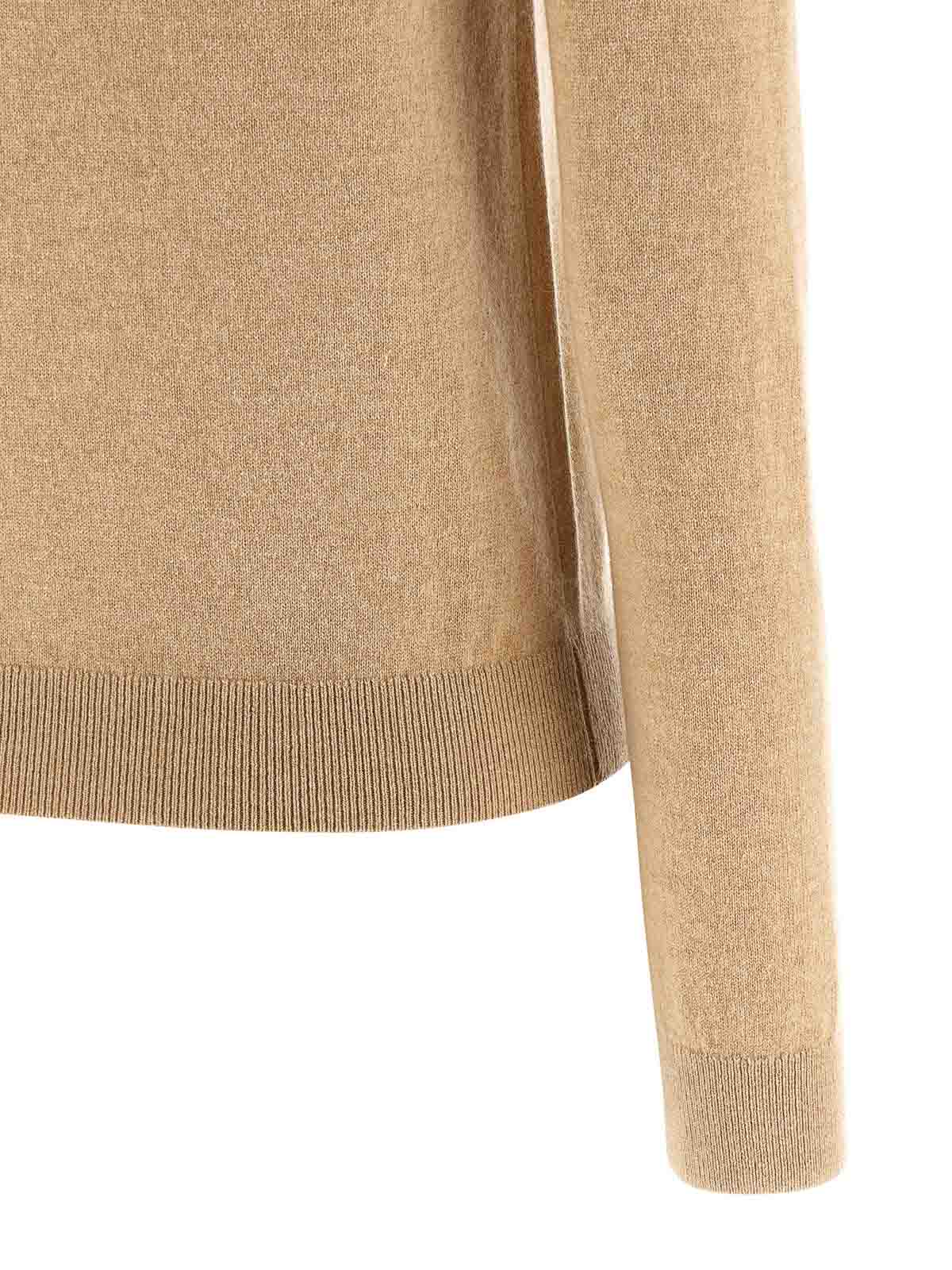 Elisabetta Franchi Cashmere Sweater Sweaters And Cardigans Beige In Brown