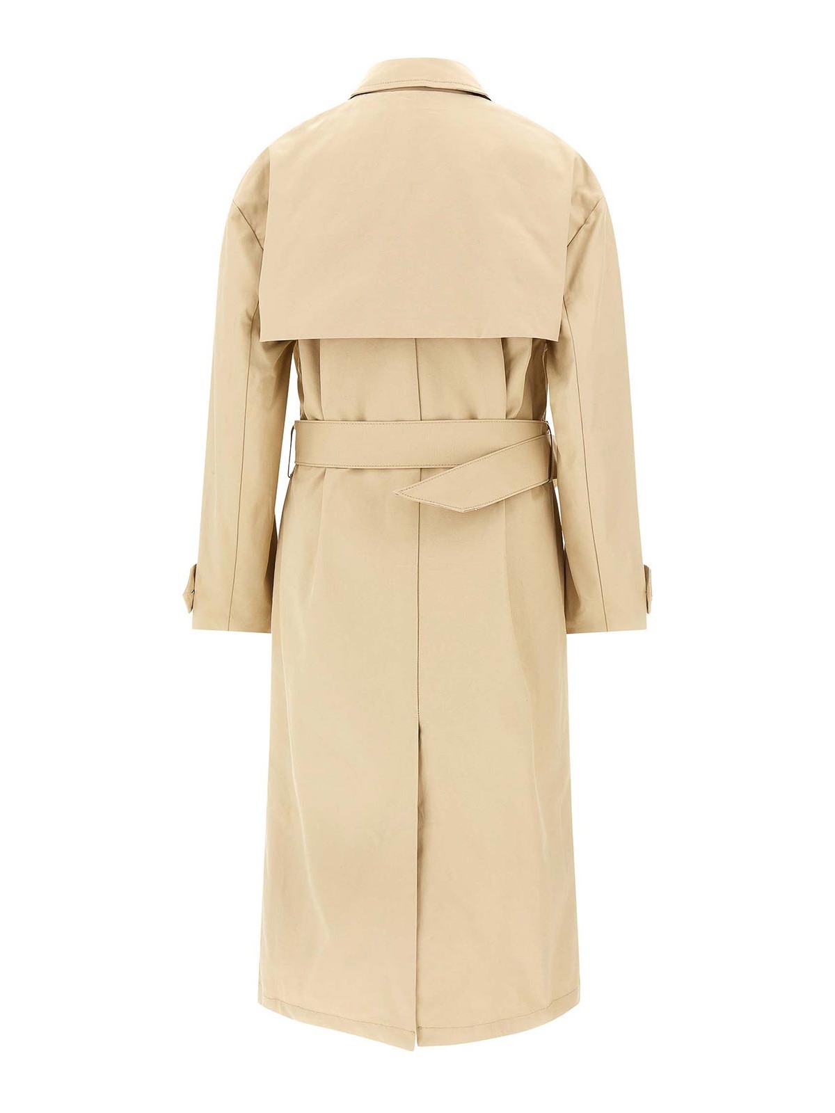 Entire Studios Button Closure Cotton Canvas Trench Coat In Neutral