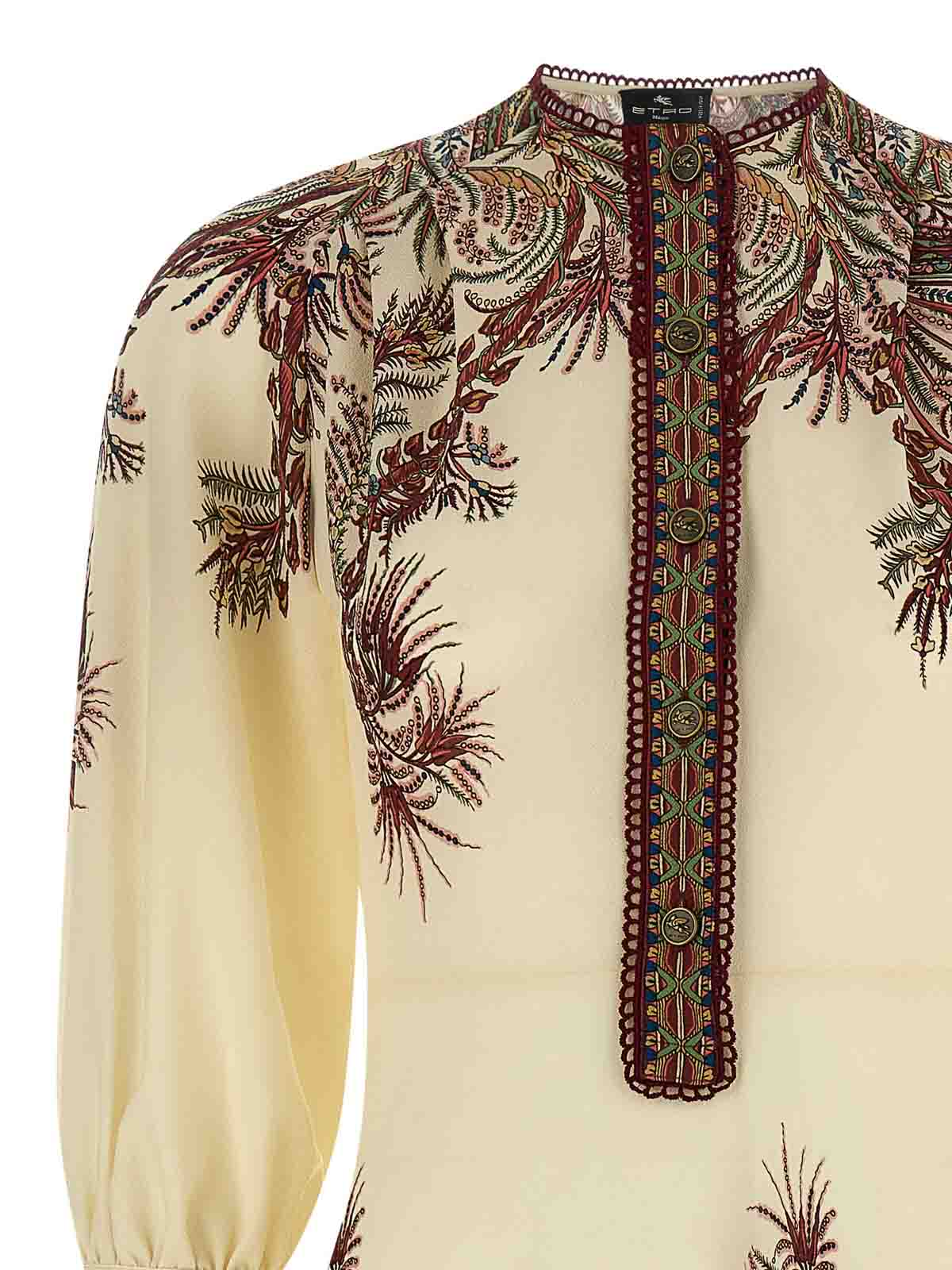 Etro Paisley Print Midi Dress With Button Details In Multi