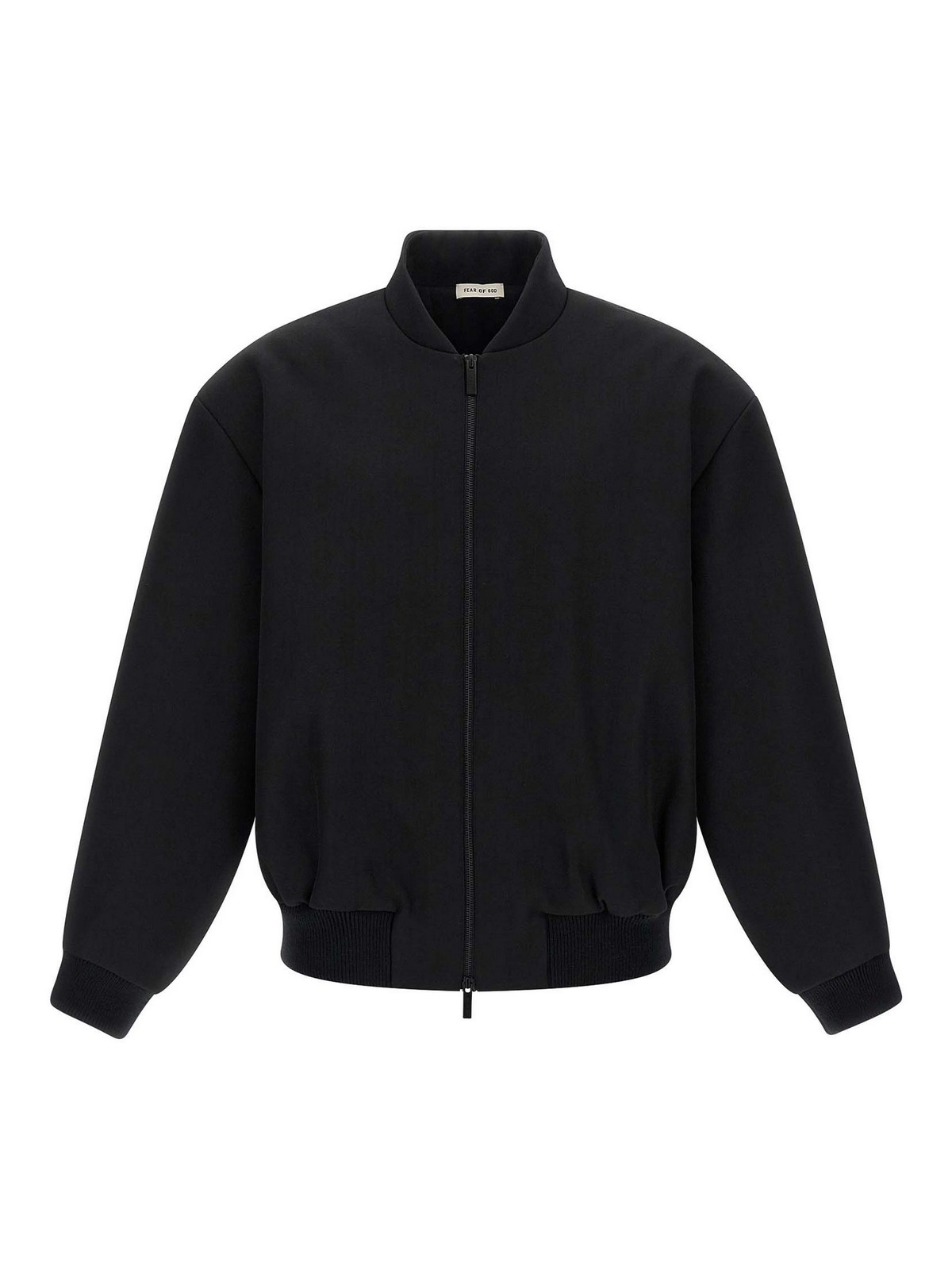 Fear Of God Wool Bomber Jacket In Black