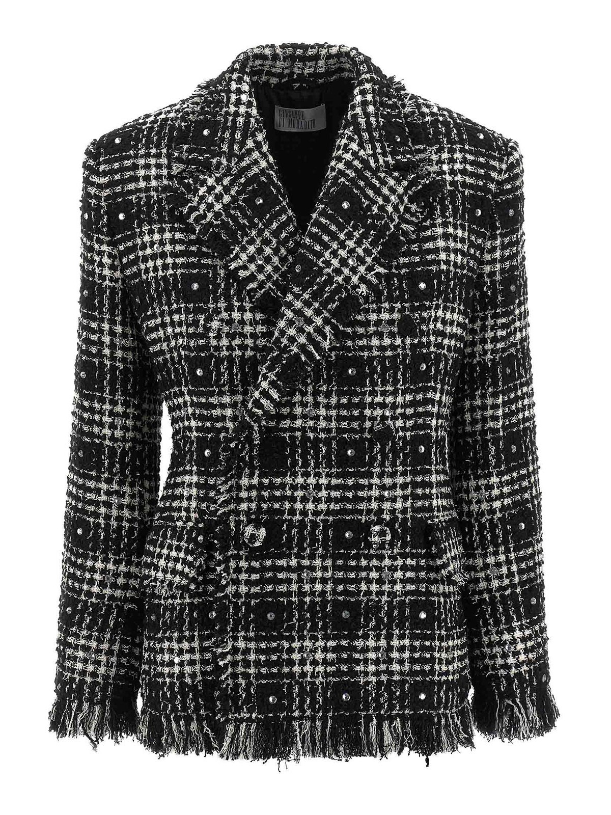 Giuseppe Di Morabito Tweed And Rhinestone Blazer In Multi