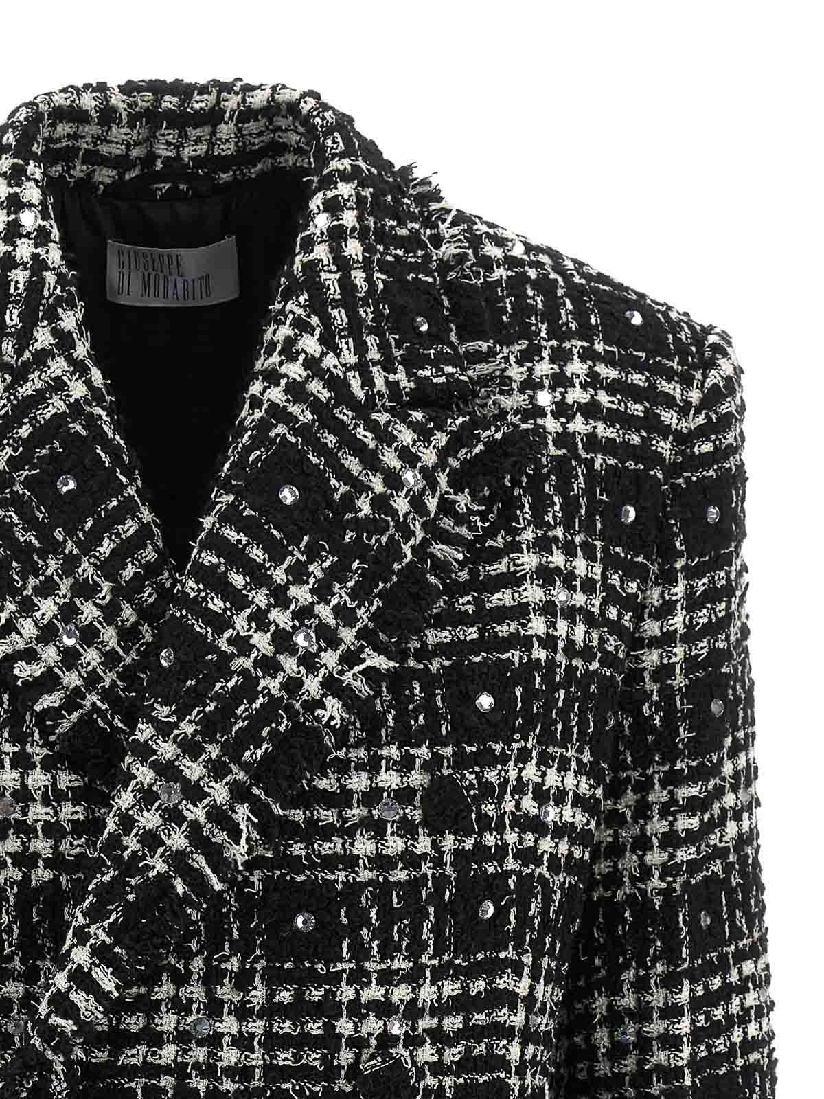 Giuseppe Di Morabito Tweed And Rhinestone Blazer In Multi