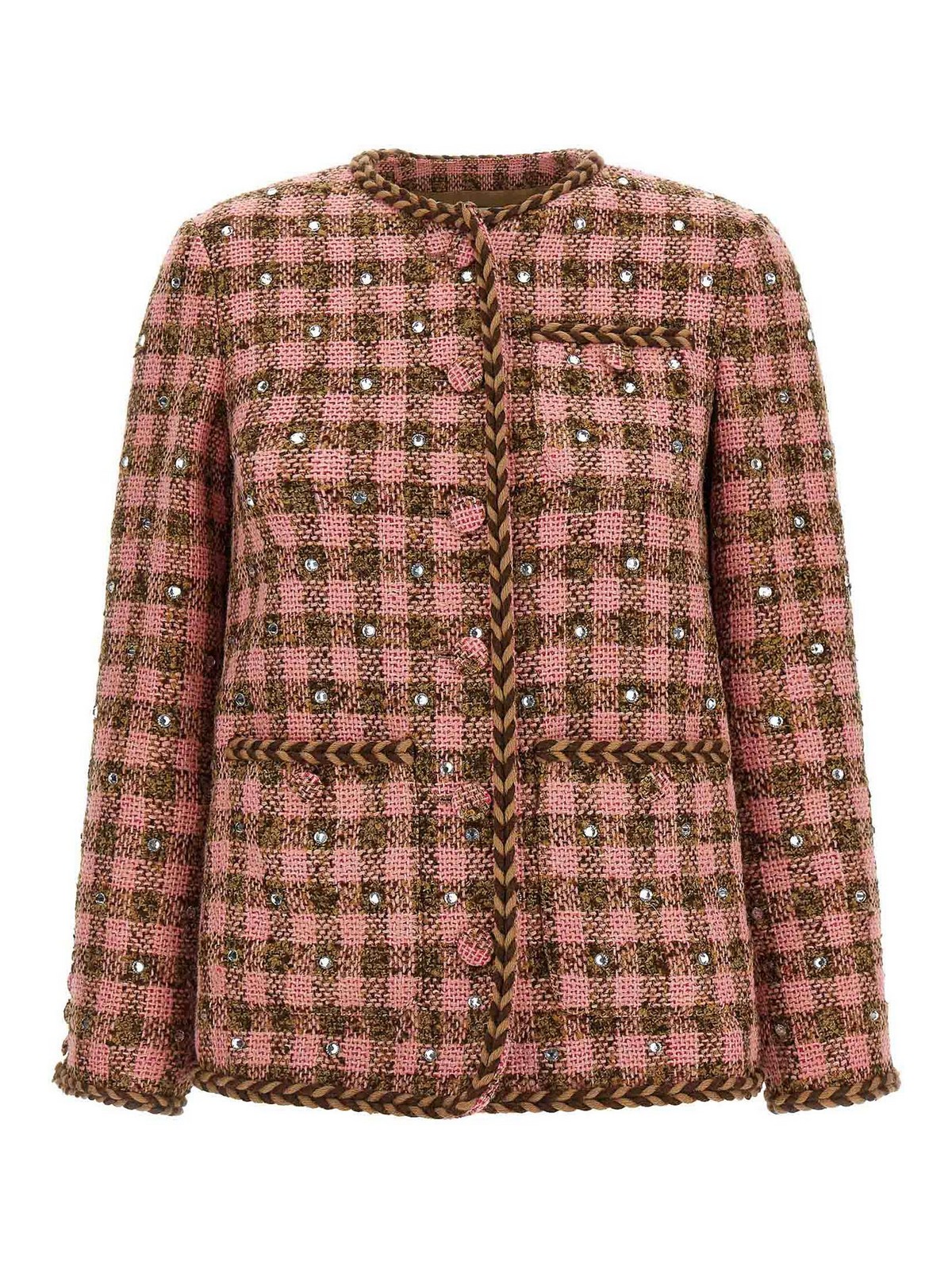 Giuseppe Di Morabito Women Rhinestone Blazer Jacket In Nude