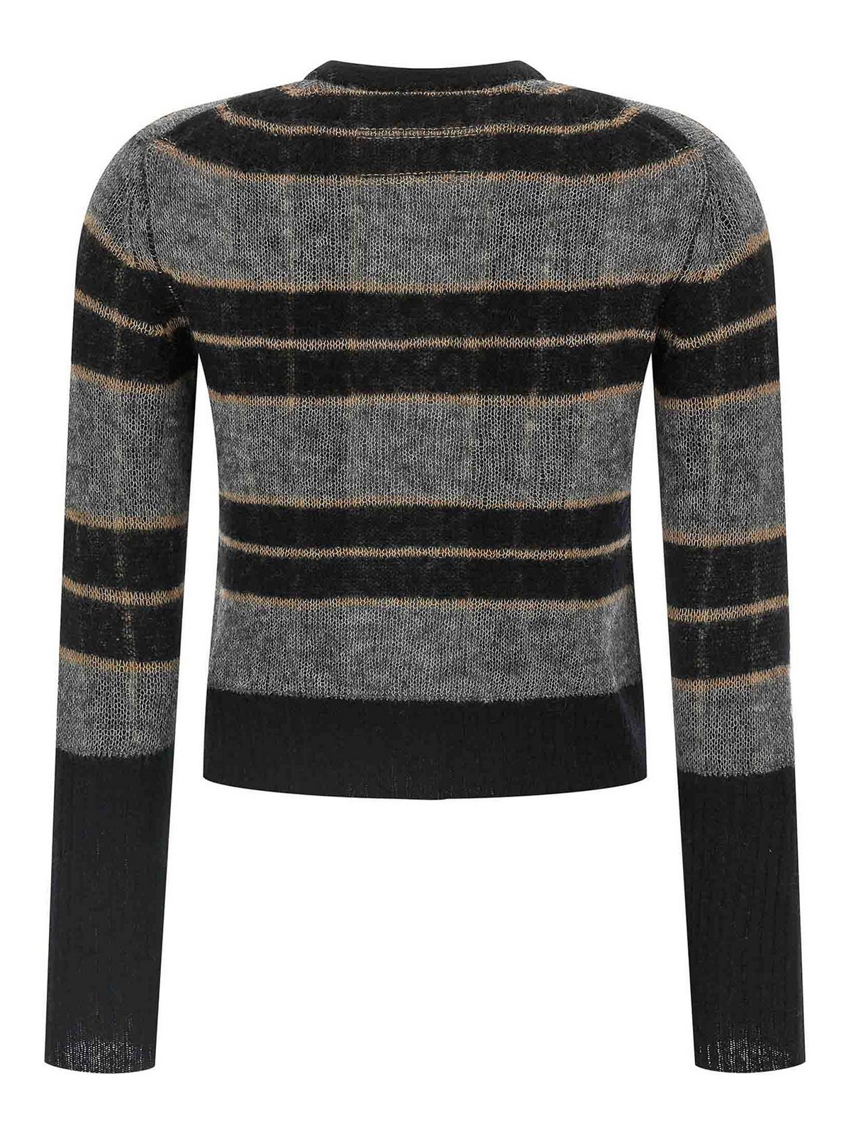Guest In Residence Shadow Plaid Cardigan With Textured Knit In Multi