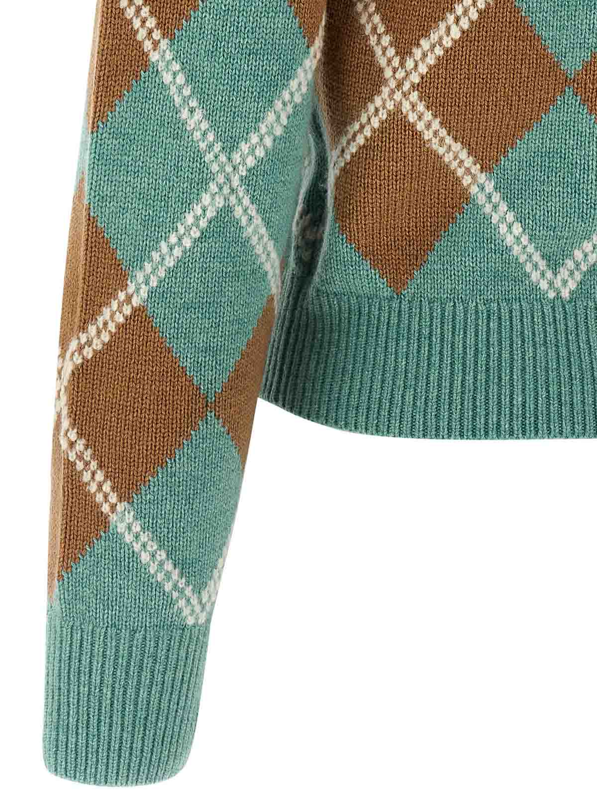Guest In Residence Argyle-pattern Wool-cashmere Polo Shirt In Blue