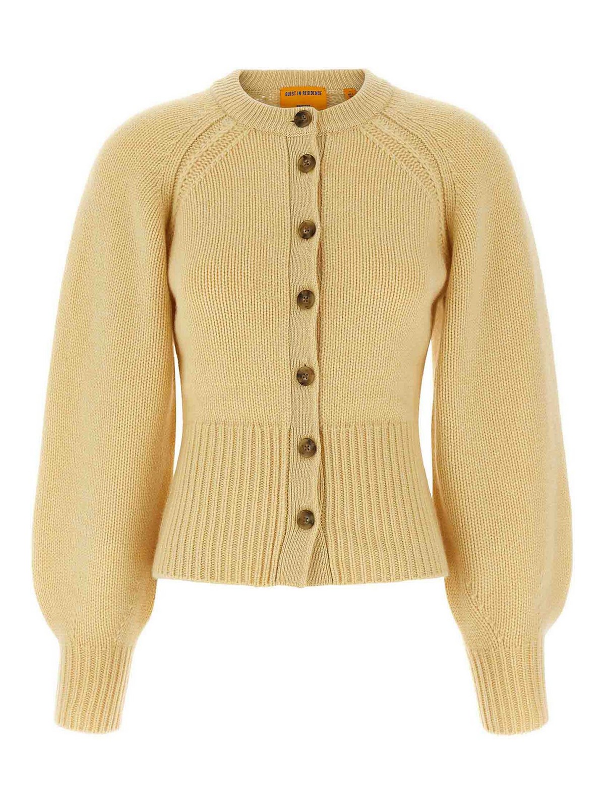 Guest In Residence Sculpted Cardigan In Yellow