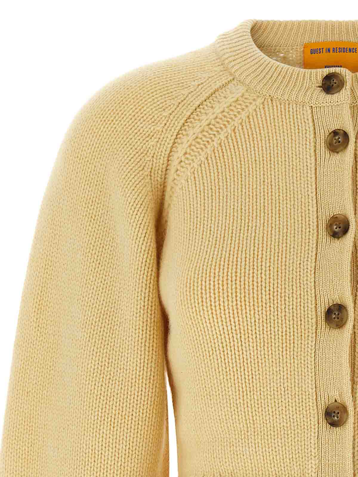Guest In Residence Sculpted Cardigan In Yellow