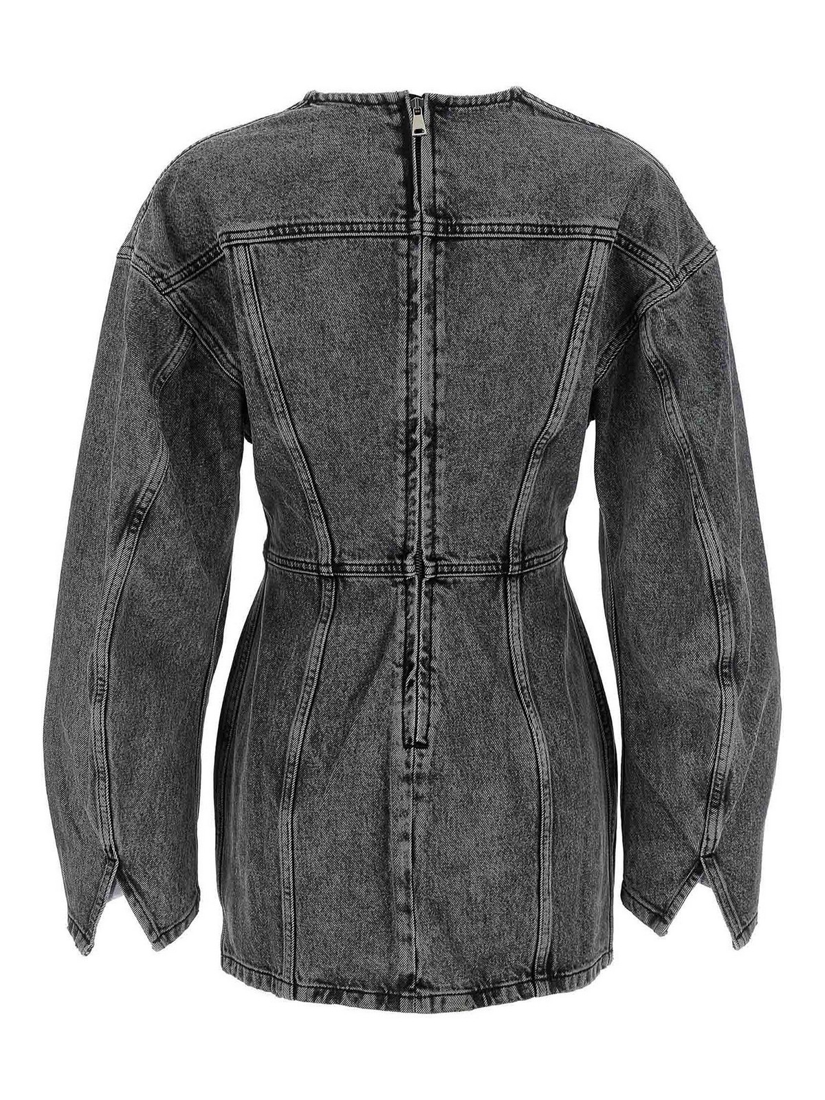 Haikure Denim Dress In Gray
