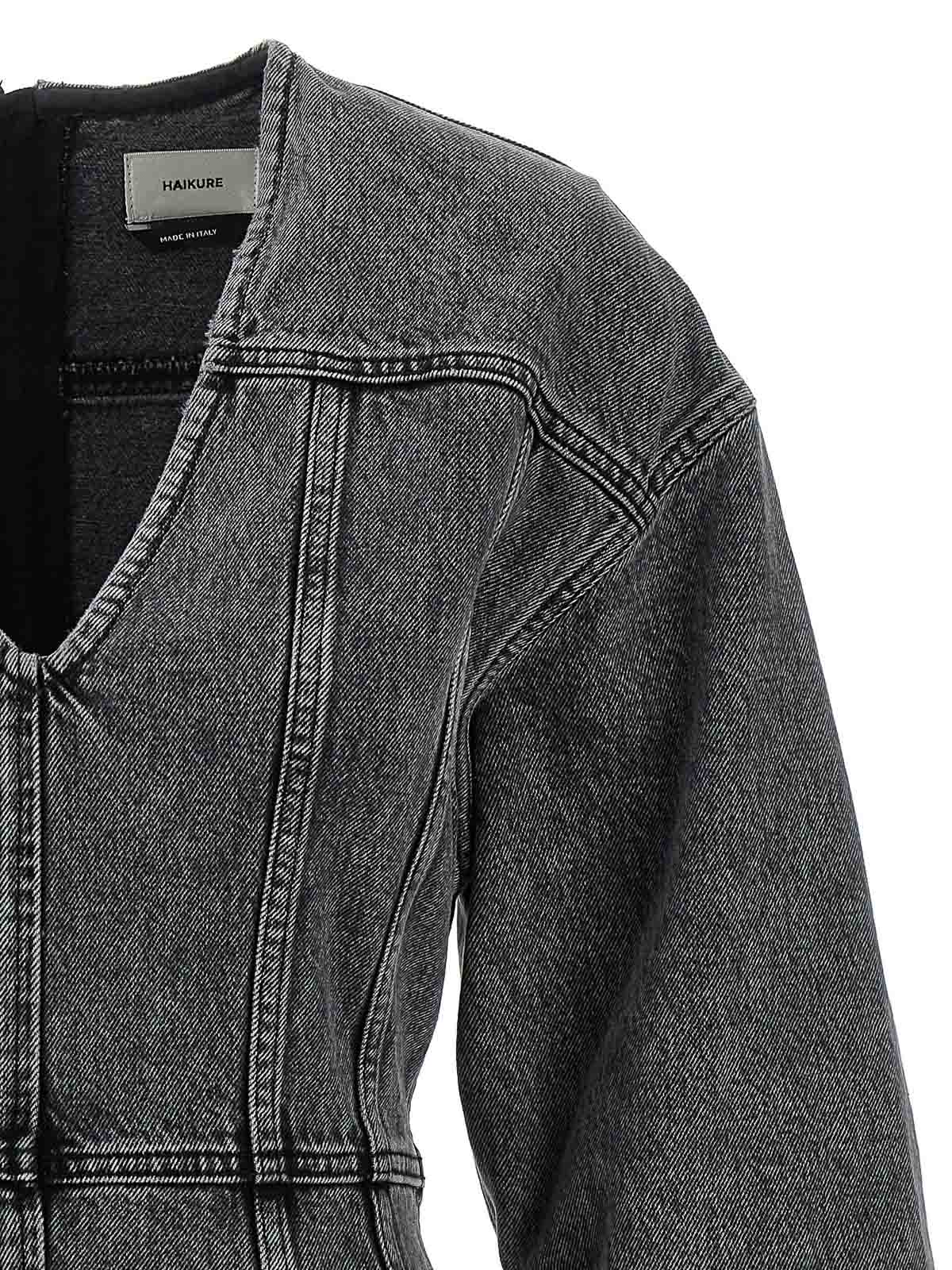 Haikure Denim Dress In Gray