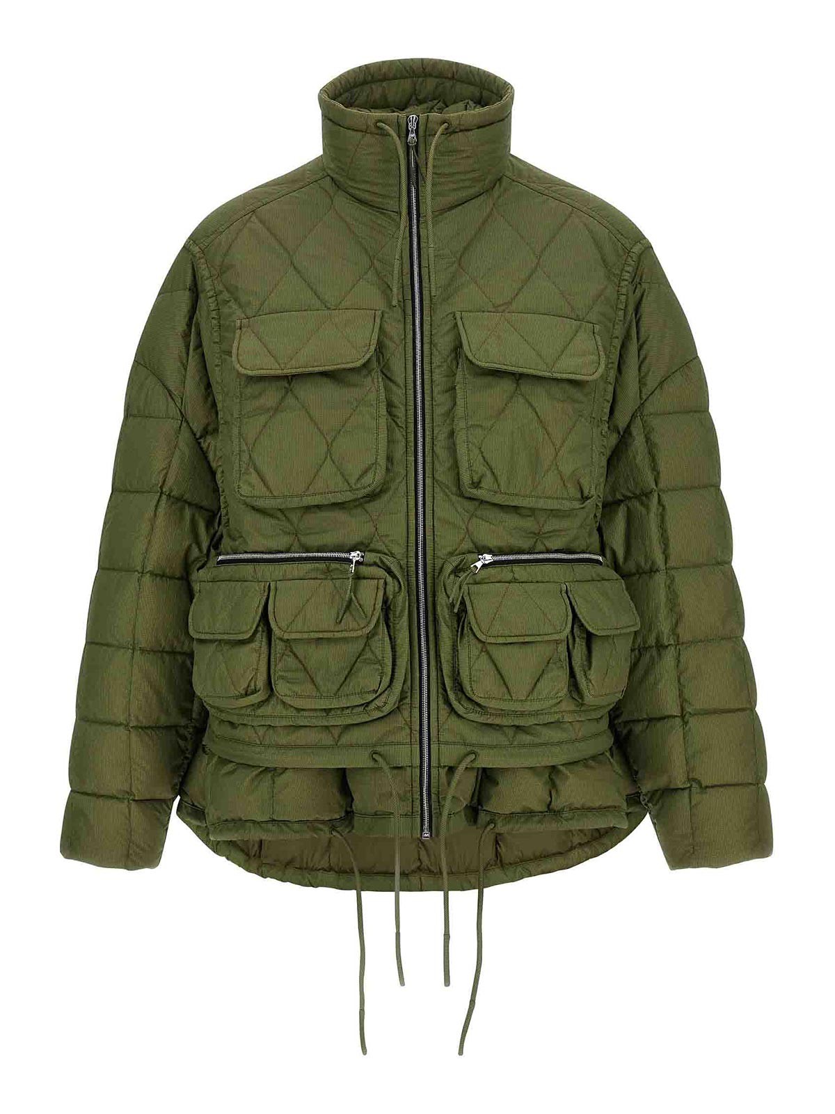 Ienki Ienki High Neck Padded Nylon Jacket In Multi