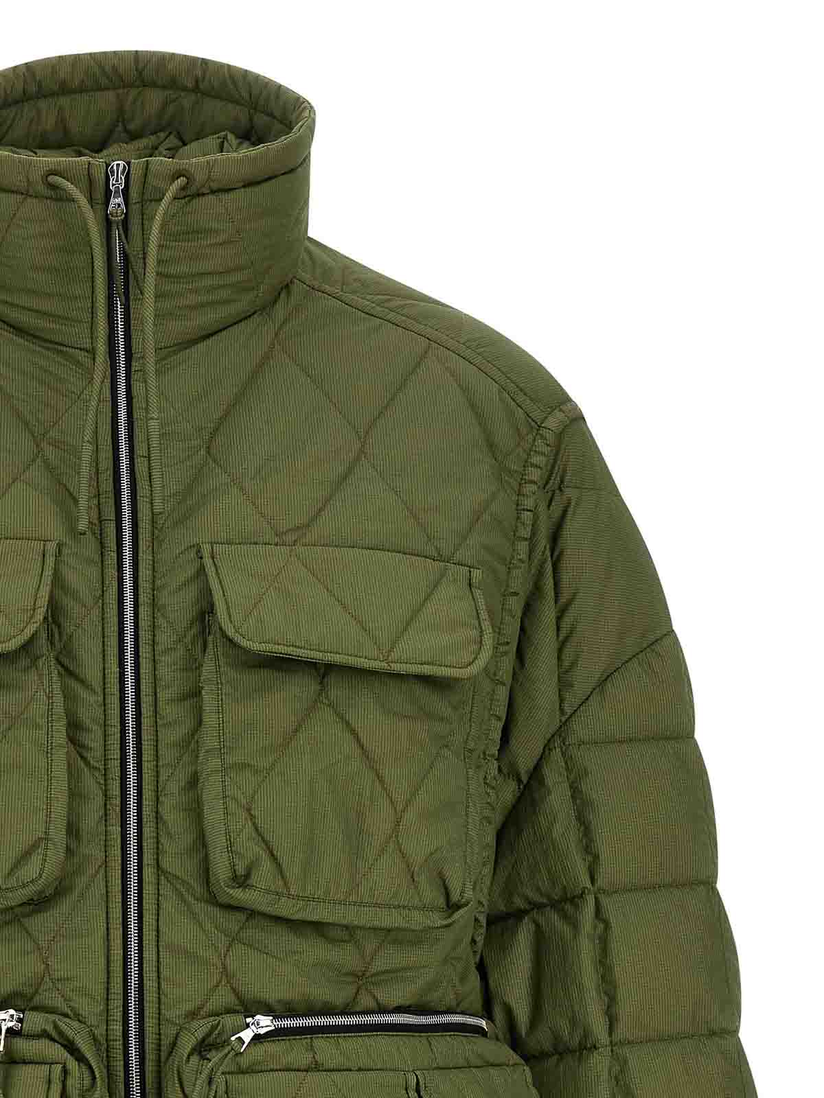 Ienki Ienki High Neck Padded Nylon Jacket In Multi