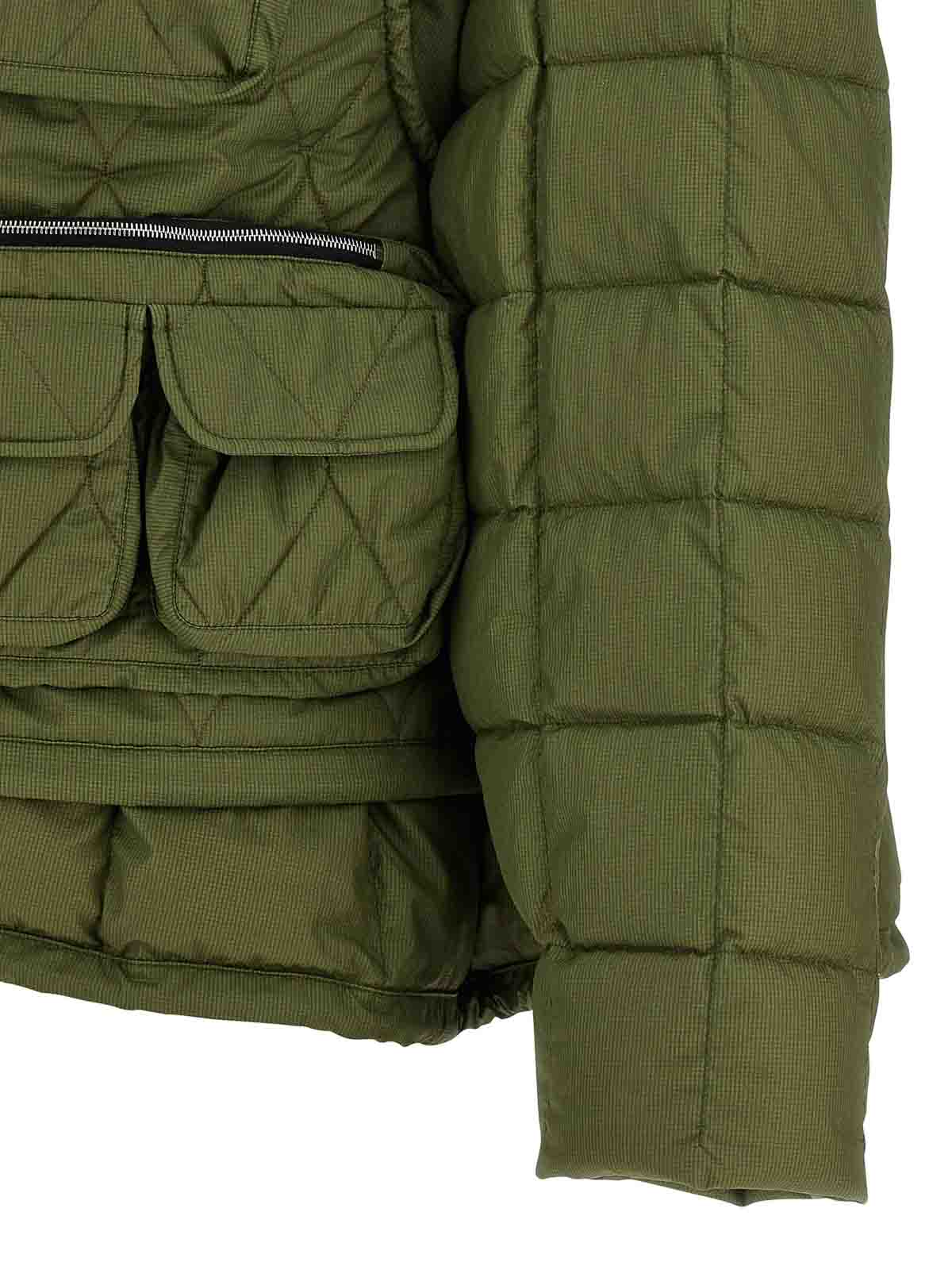 Ienki Ienki High Neck Padded Nylon Jacket In Multi