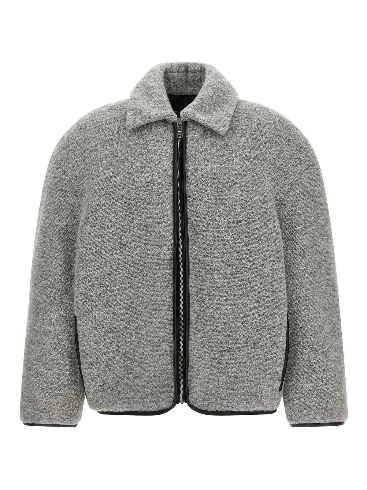 Jw Anderson Contrast Trim Casual Jacket In Gray