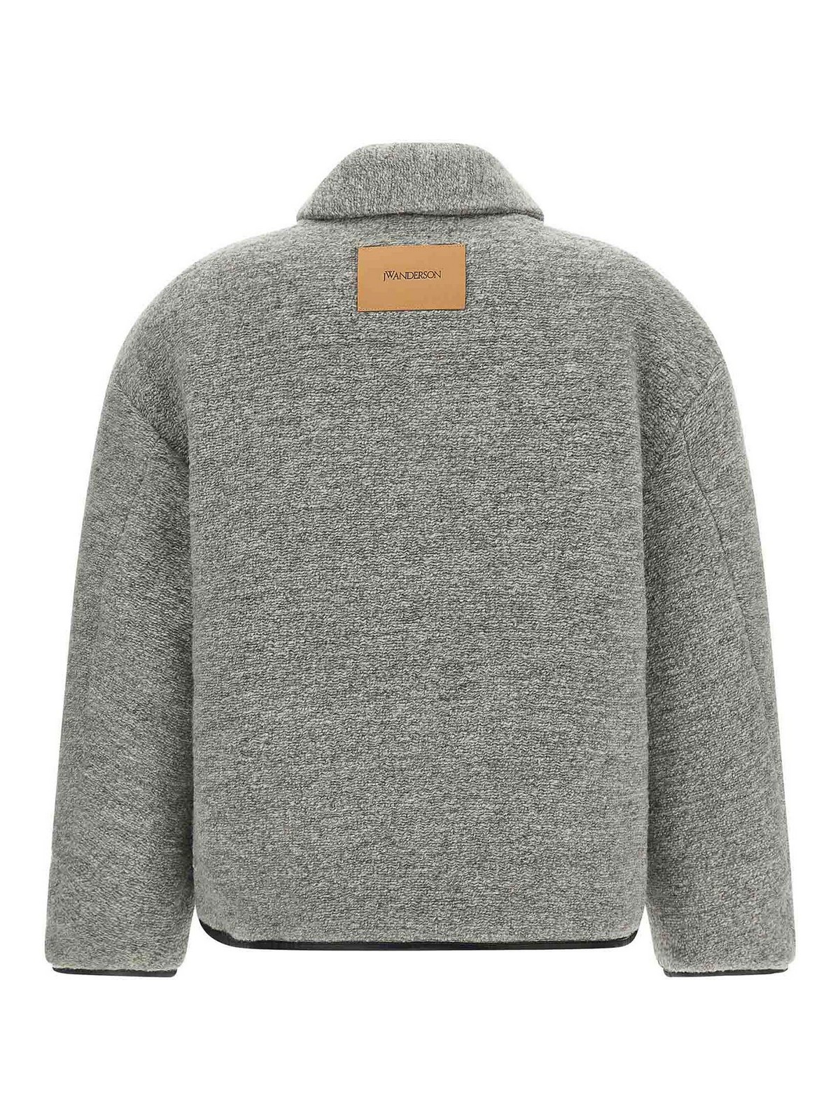 Jw Anderson Contrast Trim Casual Jacket In Gray