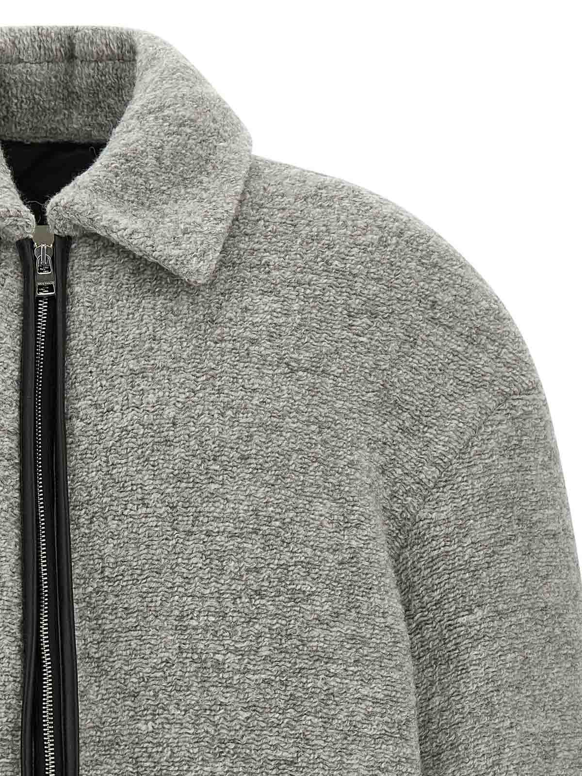 Jw Anderson Contrast Trim Casual Jacket In Gray