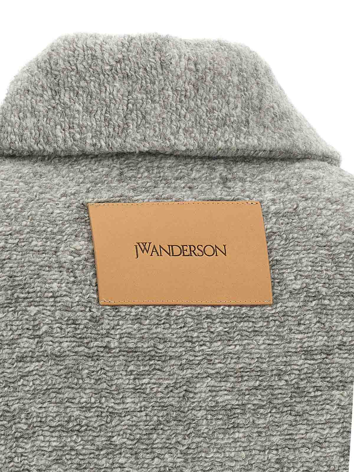 Jw Anderson Contrast Trim Casual Jacket In Gray