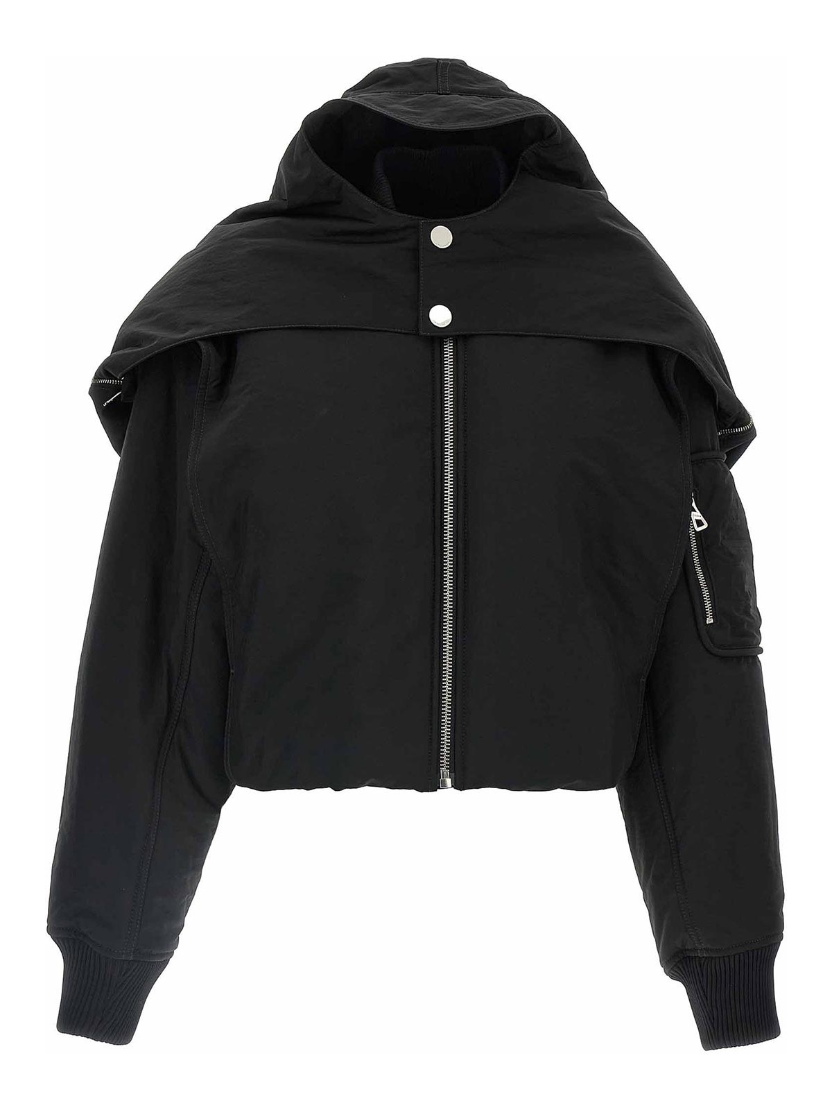 Jean Paul Gaultier The Hooded Bomber Jacket In Black