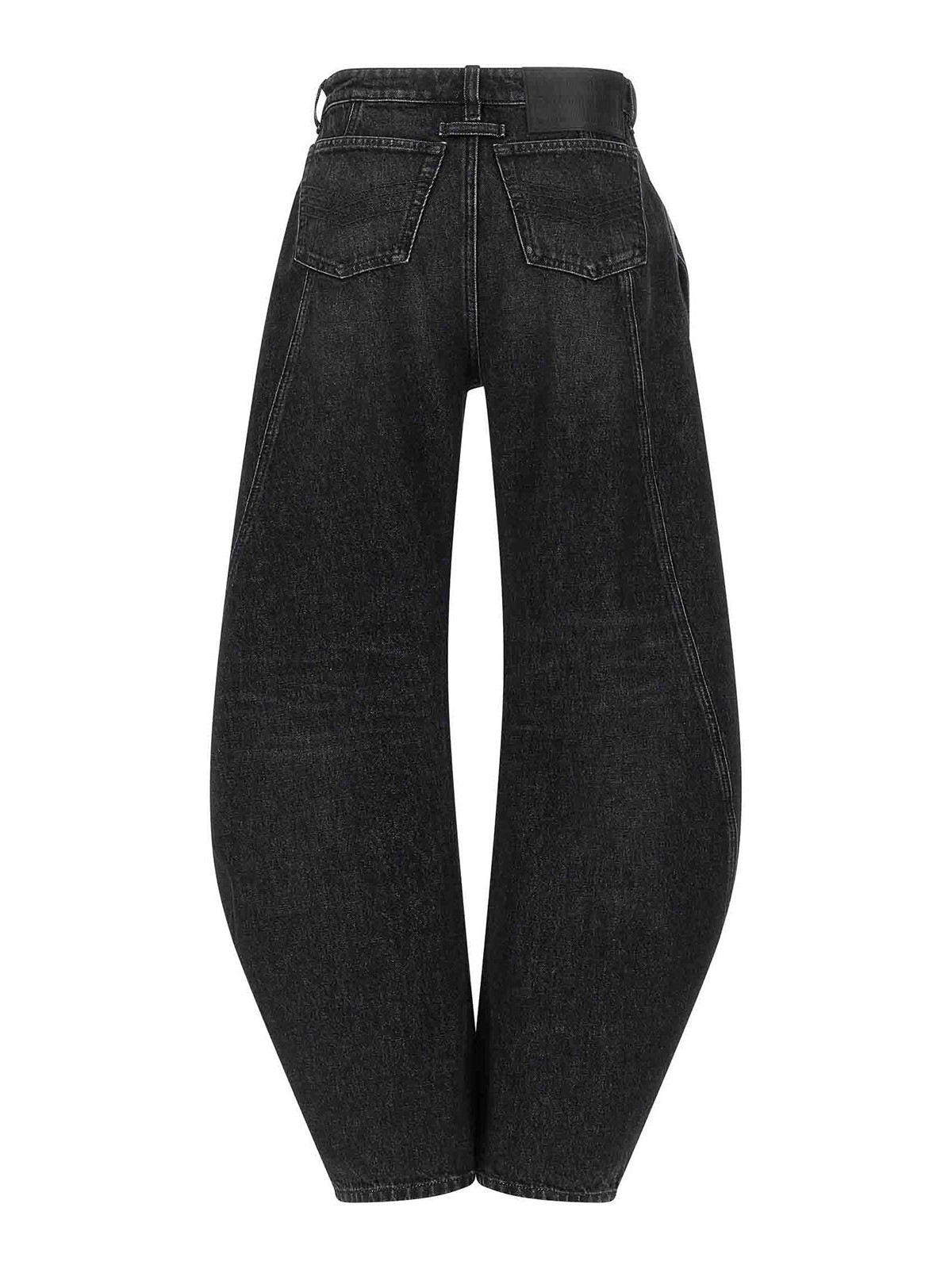 Jean Paul Gaultier High Rise Wide Leg Trousers With Belt Loops In Black