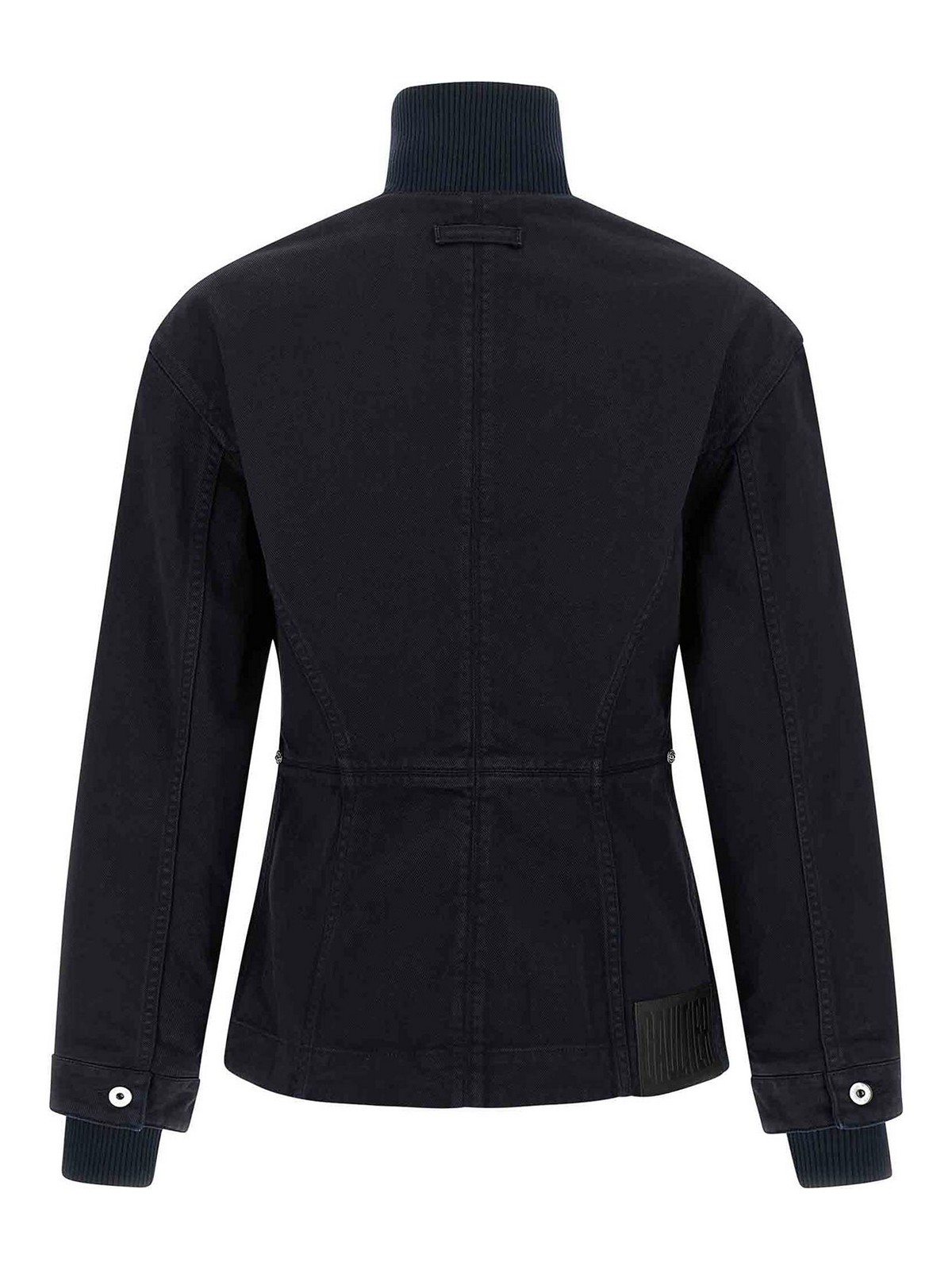 Jean Paul Gaultier The Slit Denim Puffer Jackets Blue In Black