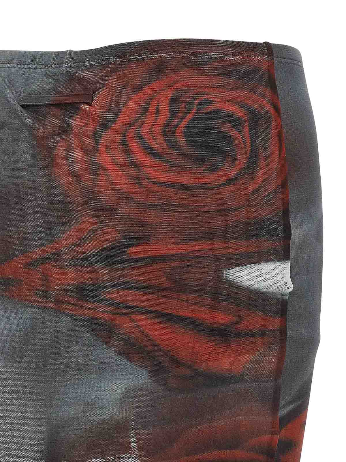 Jean Paul Gaultier The Red Blurry Roses Bermuda And Short Multicolor In Multi