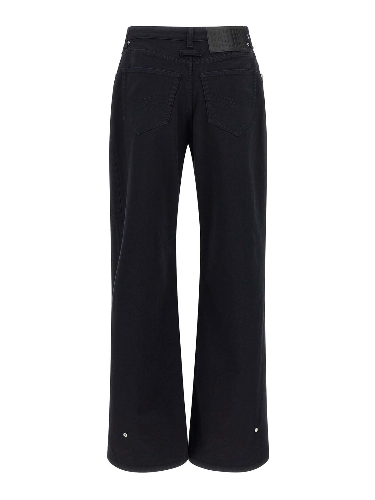 Jean Paul Gaultier Overdyed Upper Panel Denim Trouser In Black