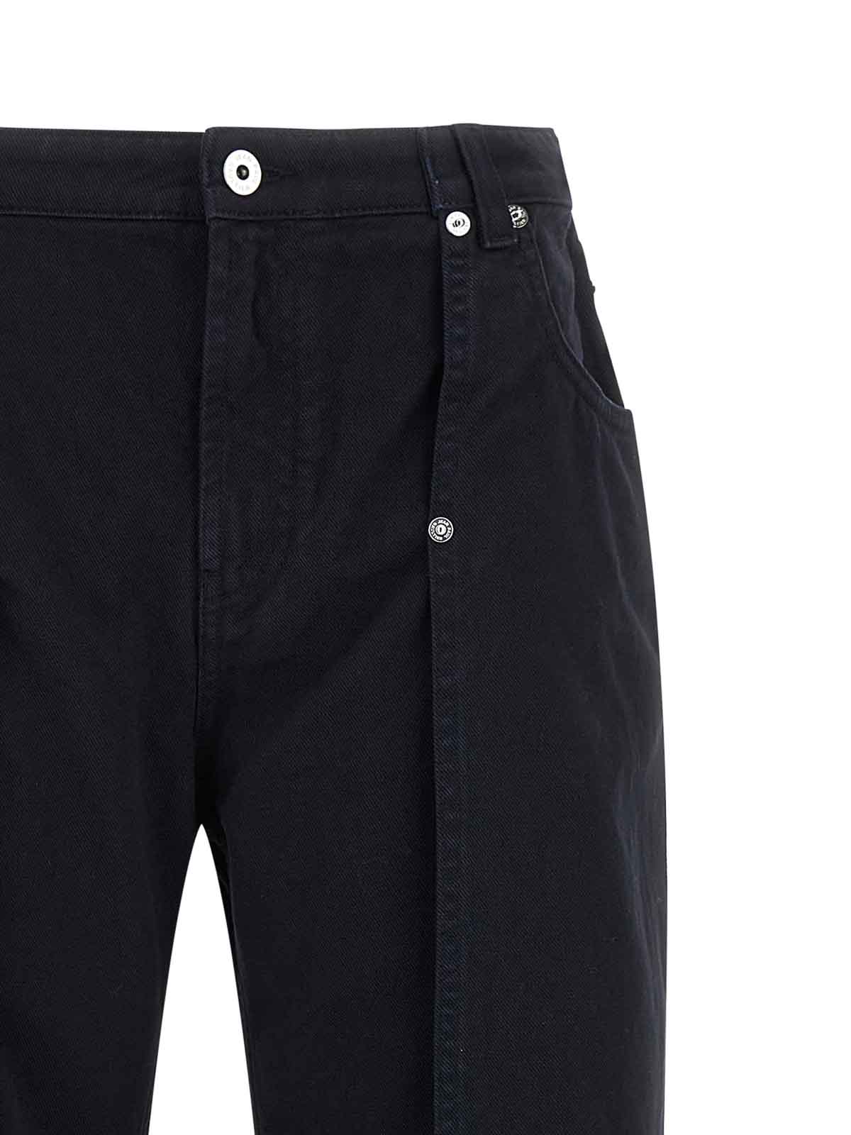 Jean Paul Gaultier Overdyed Upper Panel Denim Trouser In Black
