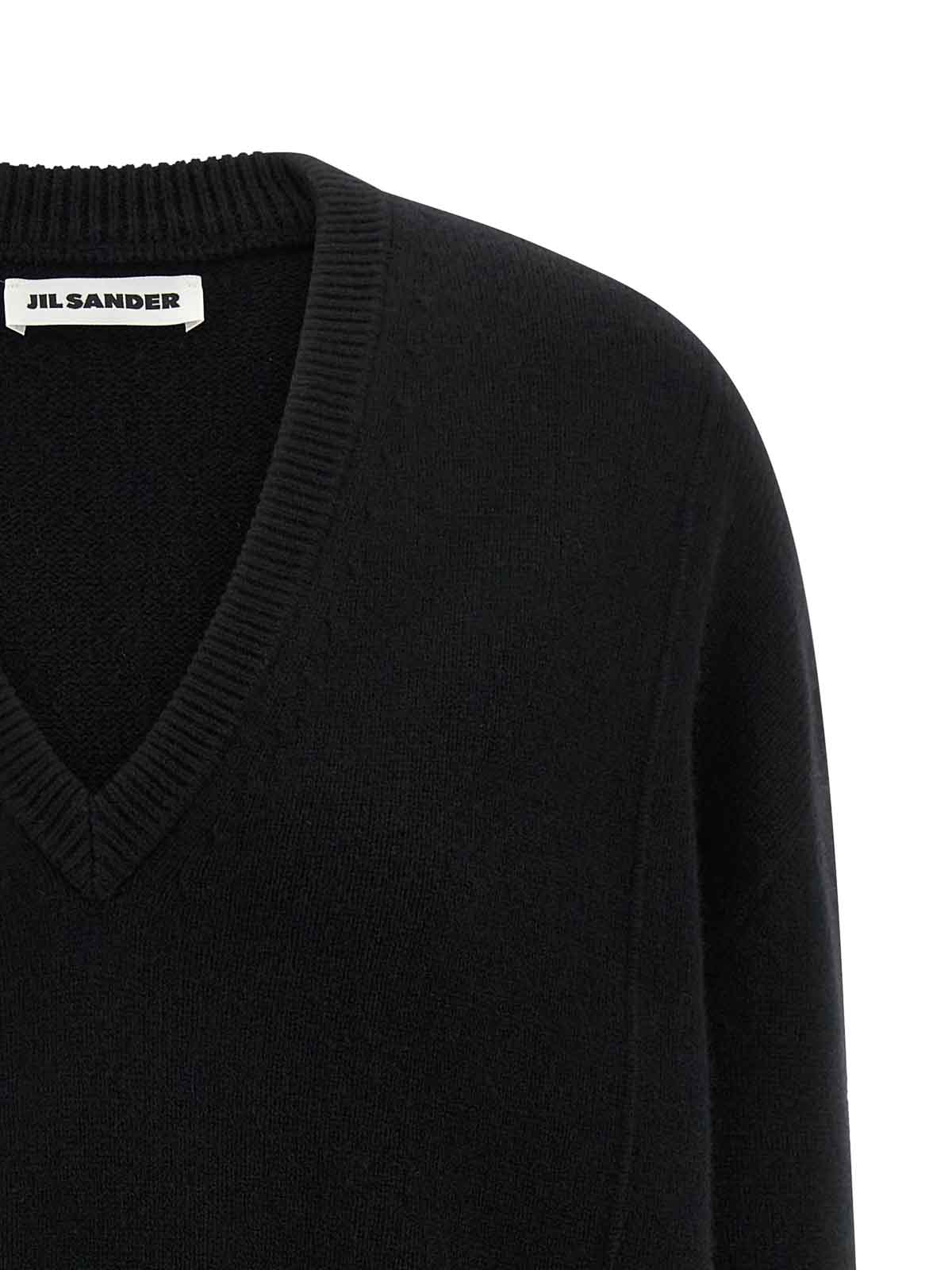 Jil Sander Cashmere Sweater Sweaters And Cardigans Black In Black