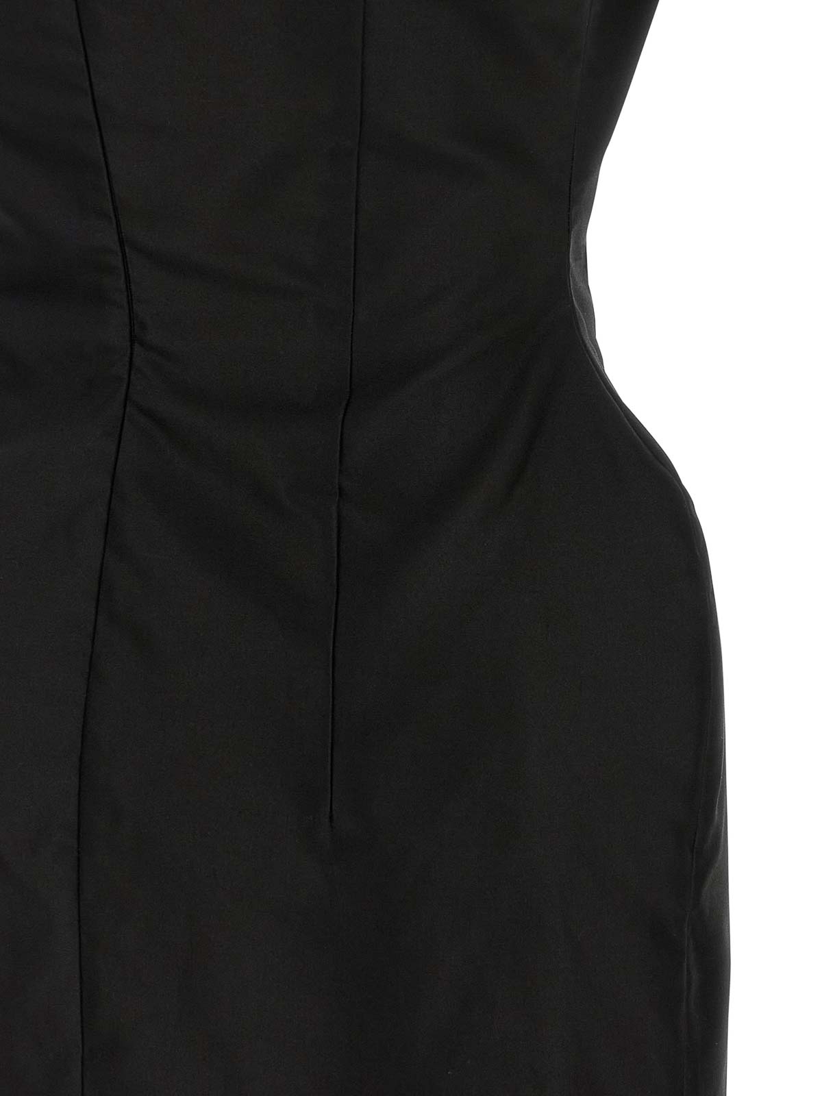 Magda Butrym One Shoulder Fitted Sleeveless Dress In Black