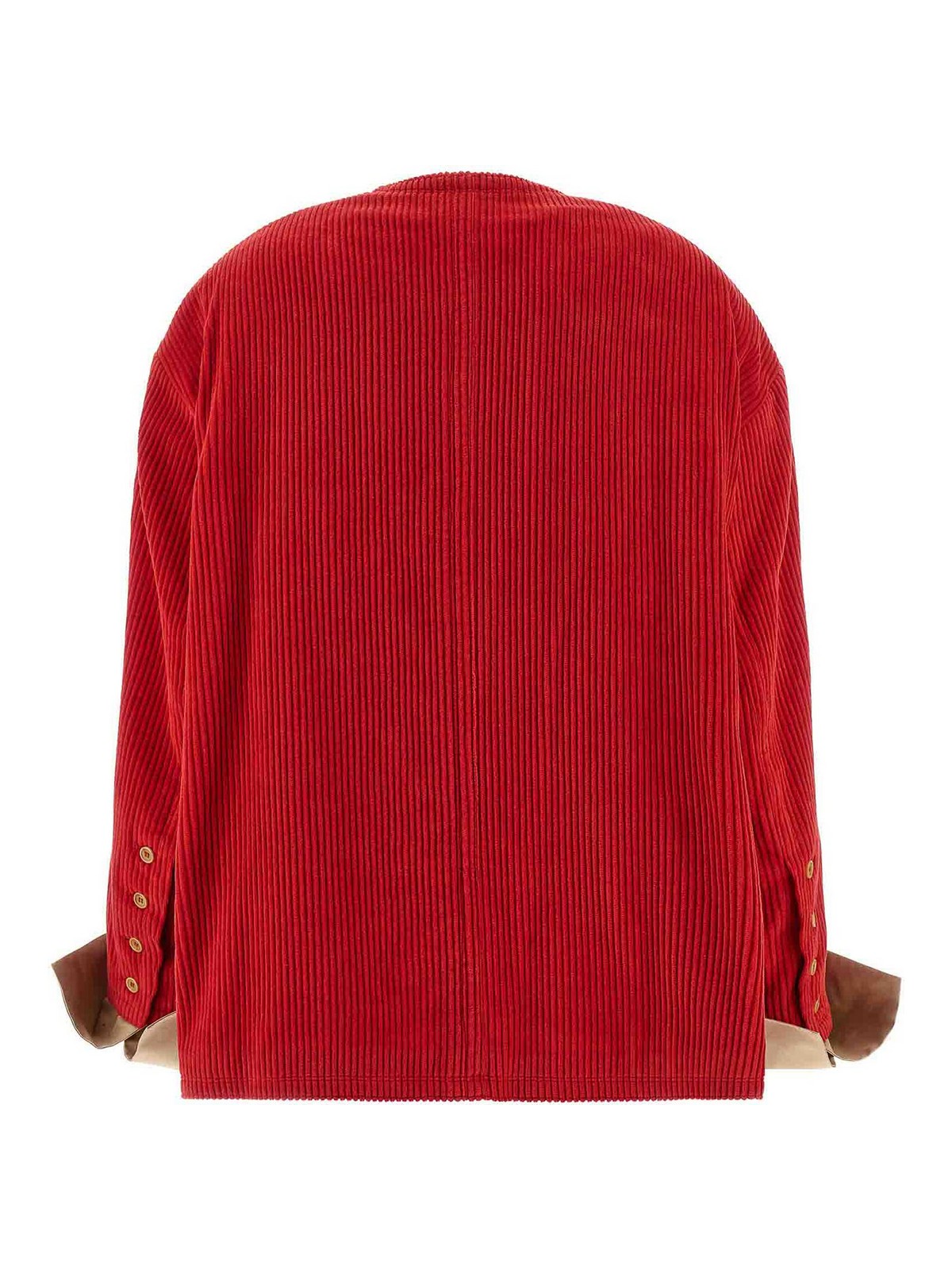 Jejia Corduroy Open-front Jacket In Red