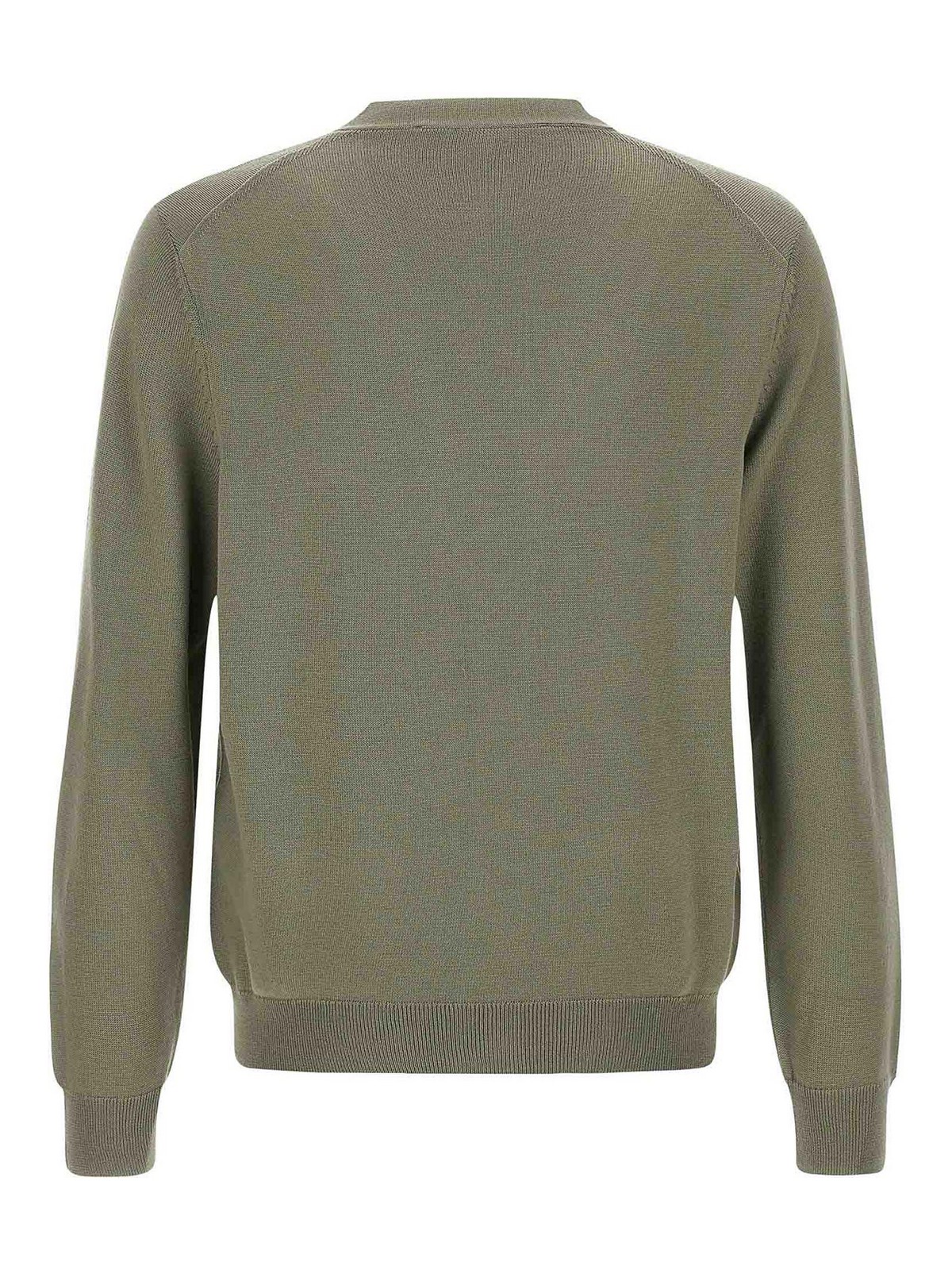 Maison Kitsuné Fox-head Patch Pocket Cardigan In Green
