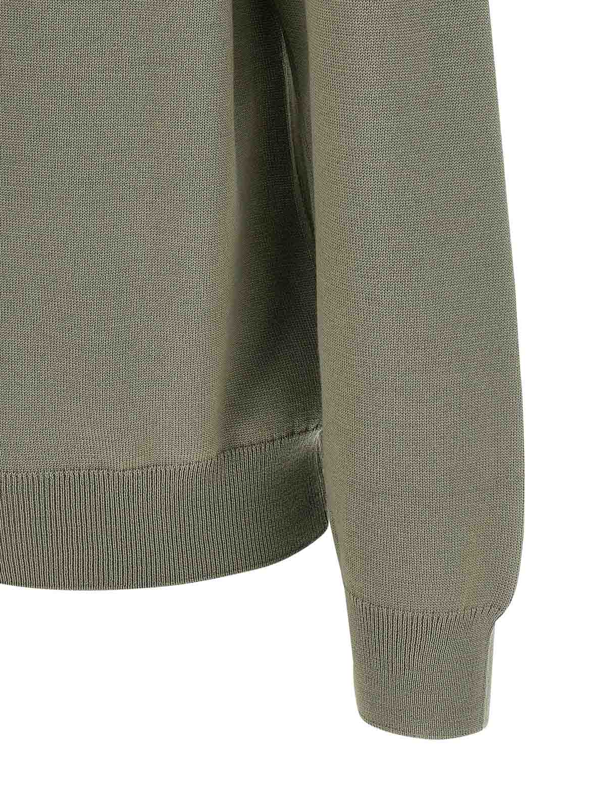 Maison Kitsuné Fox-head Patch Pocket Cardigan In Green