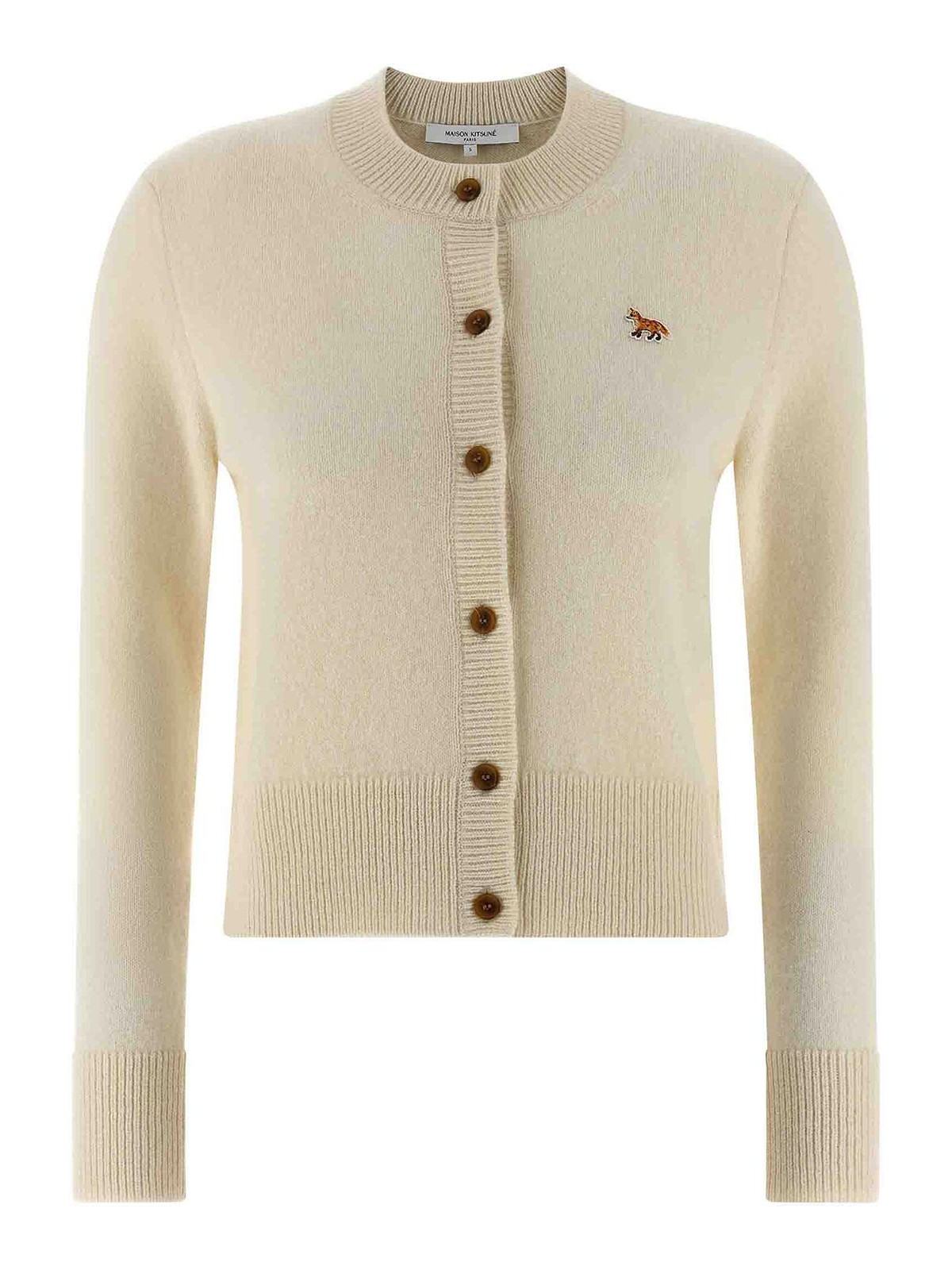 Maison Kitsuné Cardigan In Neutral