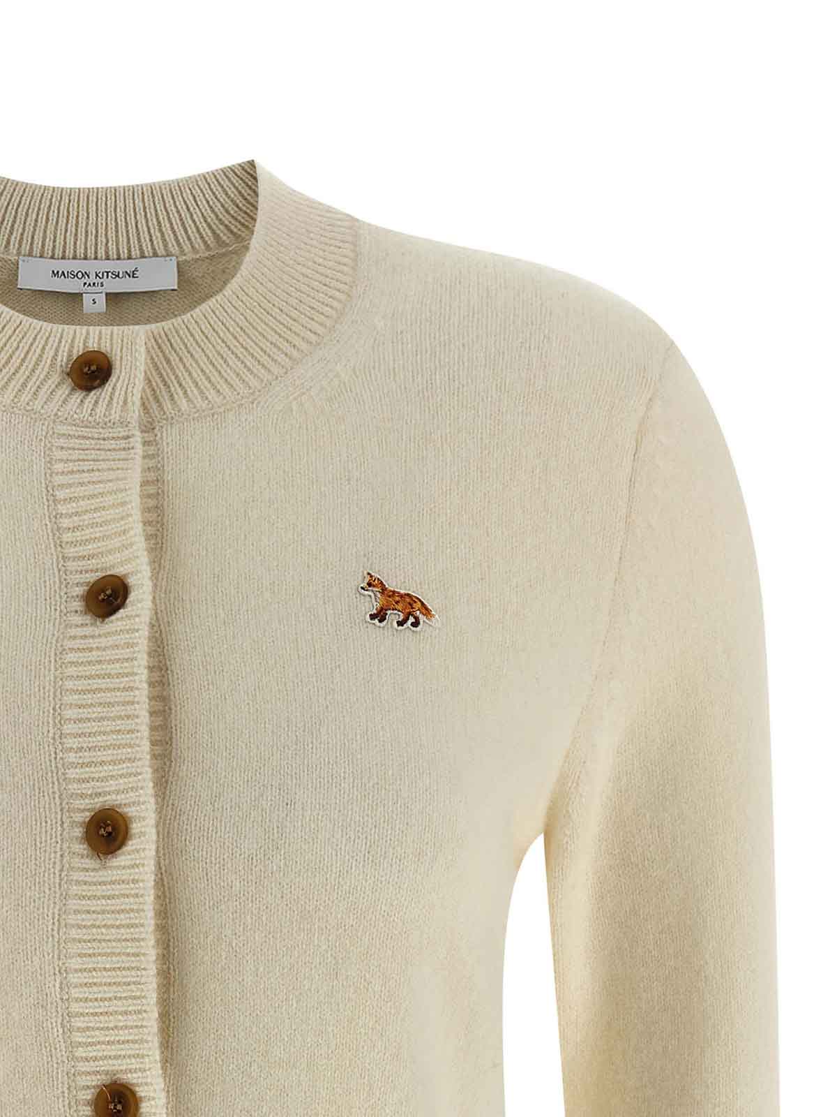 Maison Kitsuné Cardigan In Neutral